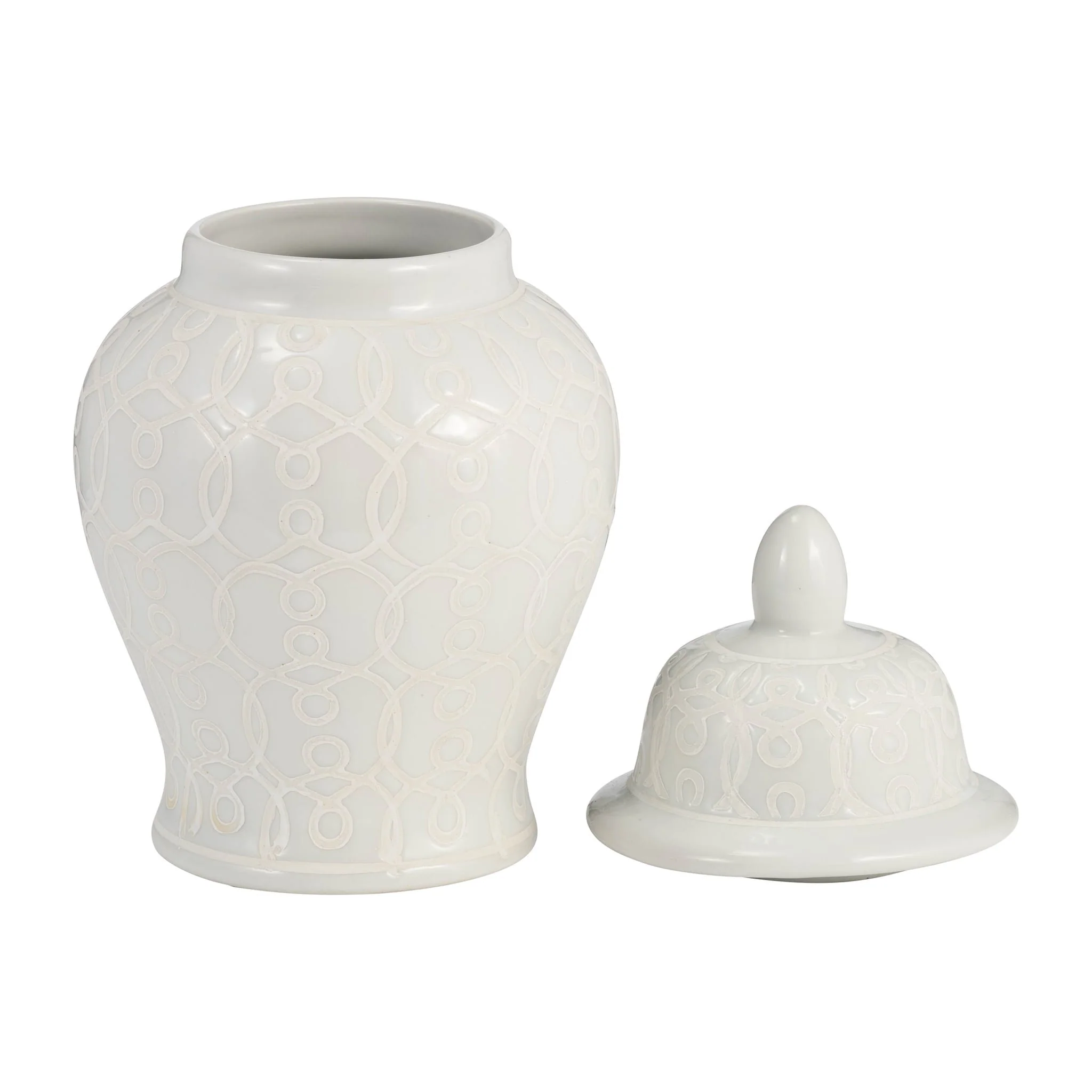 10" Temple Jar, Ivory - Image 2