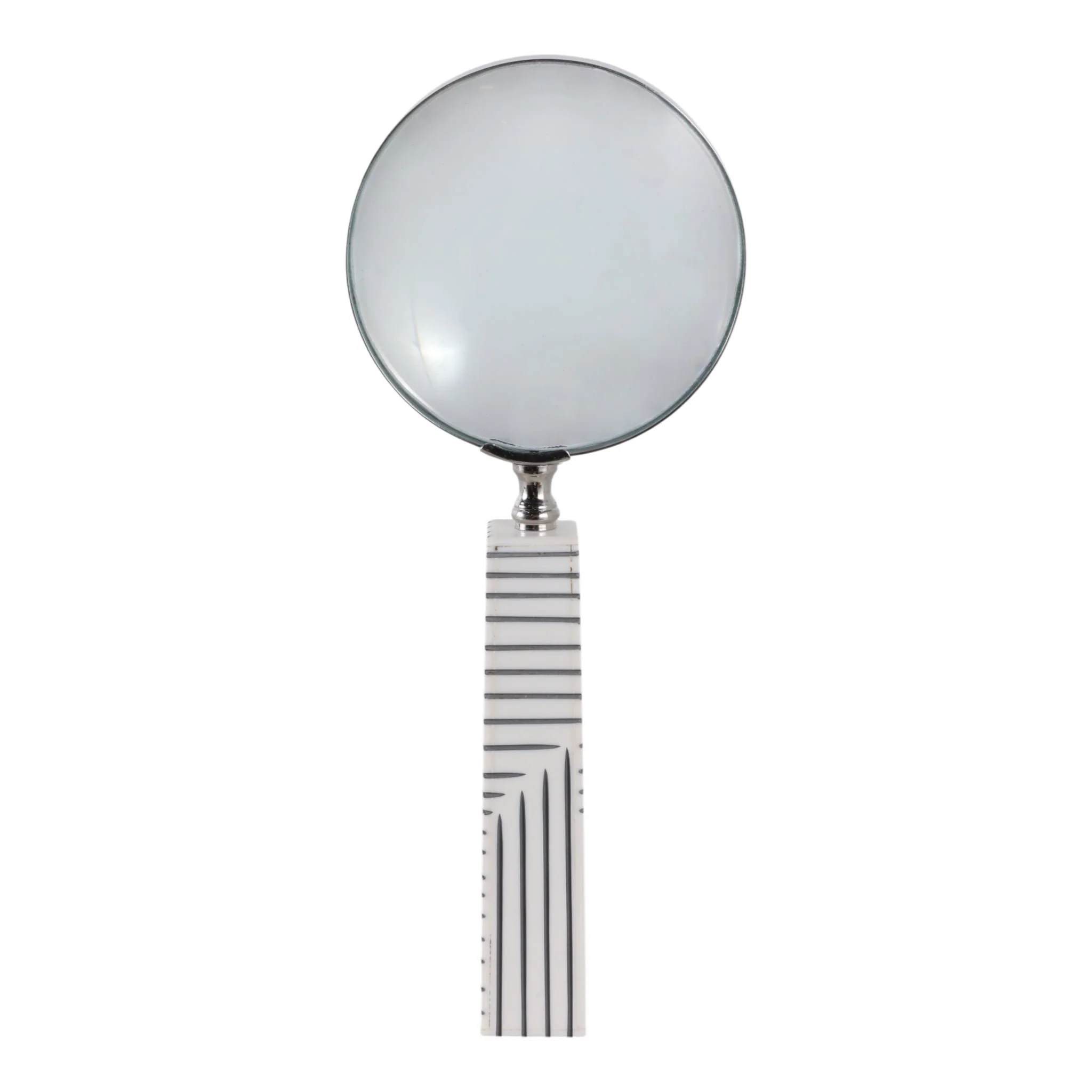 10x4" Lines Handle Magnifying Glass, White/ Black - Image 4