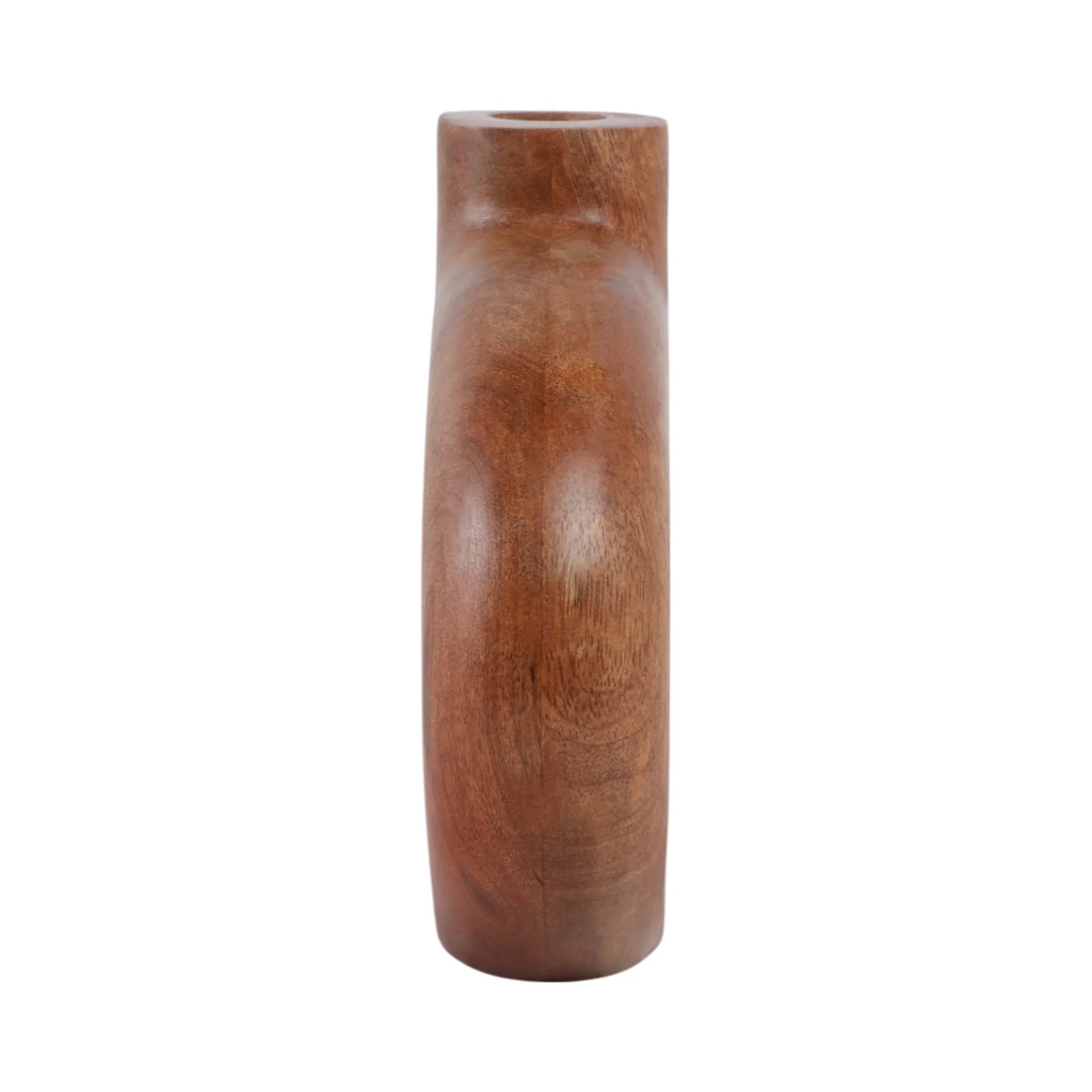 10x7" Cut-out Wood Vase, Natural - Image 3