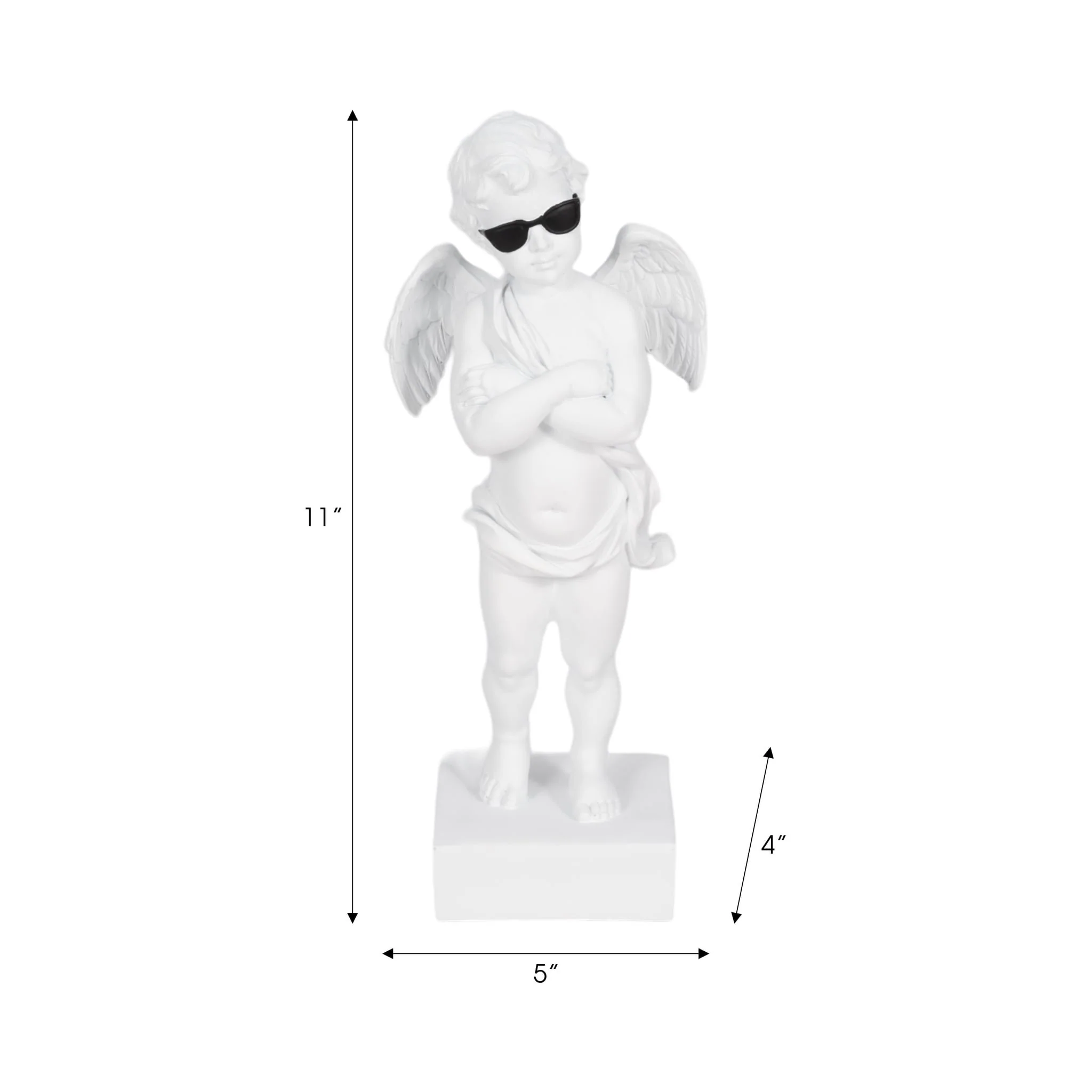11" Angel With Sunglasses, White - Image 8