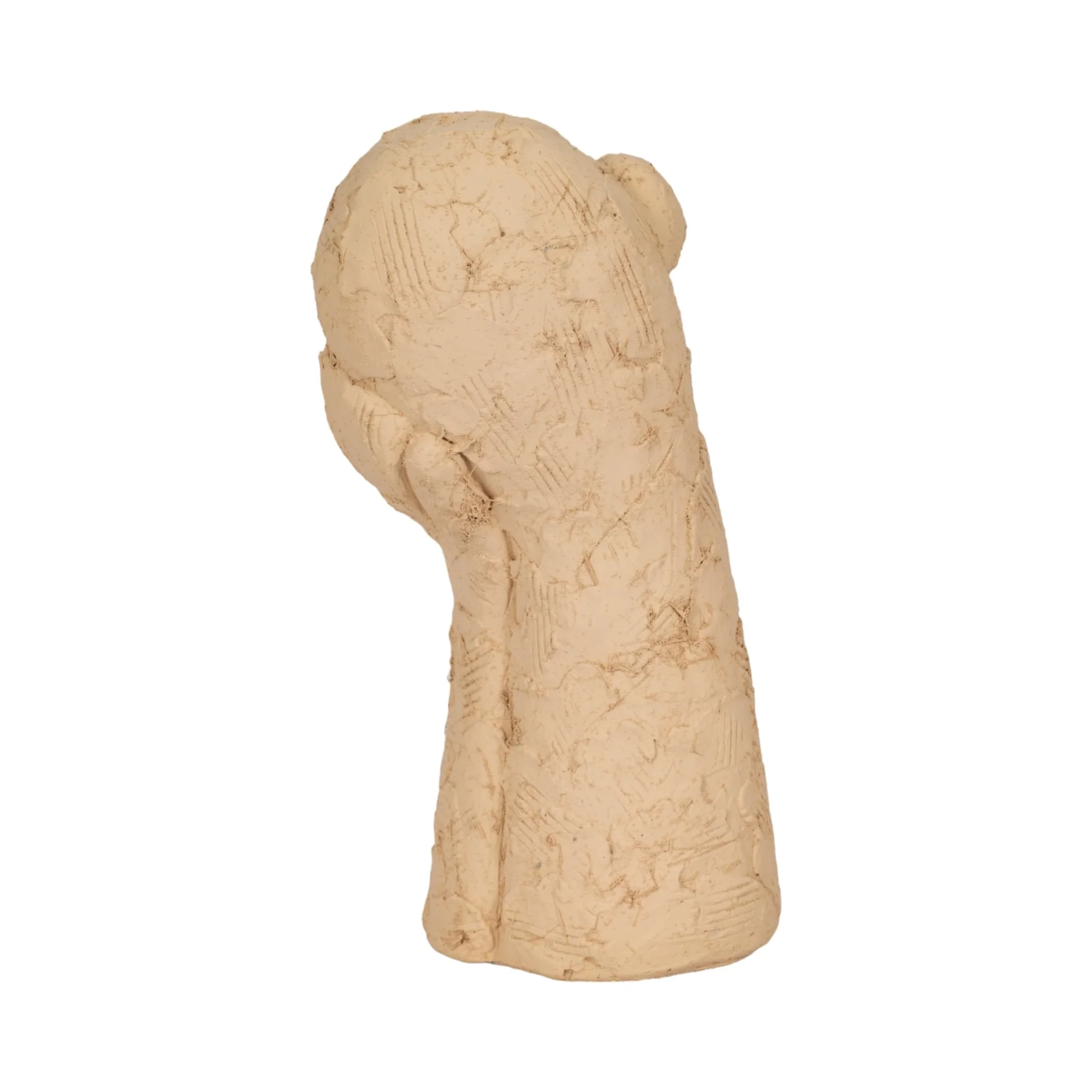 11" Resting Head On Hand Figure, Tan - Image 4