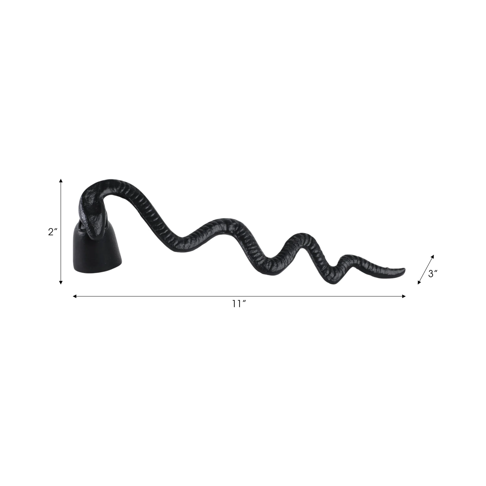 11x3" Metal Snake Candle Snuffer, Black - Image 8