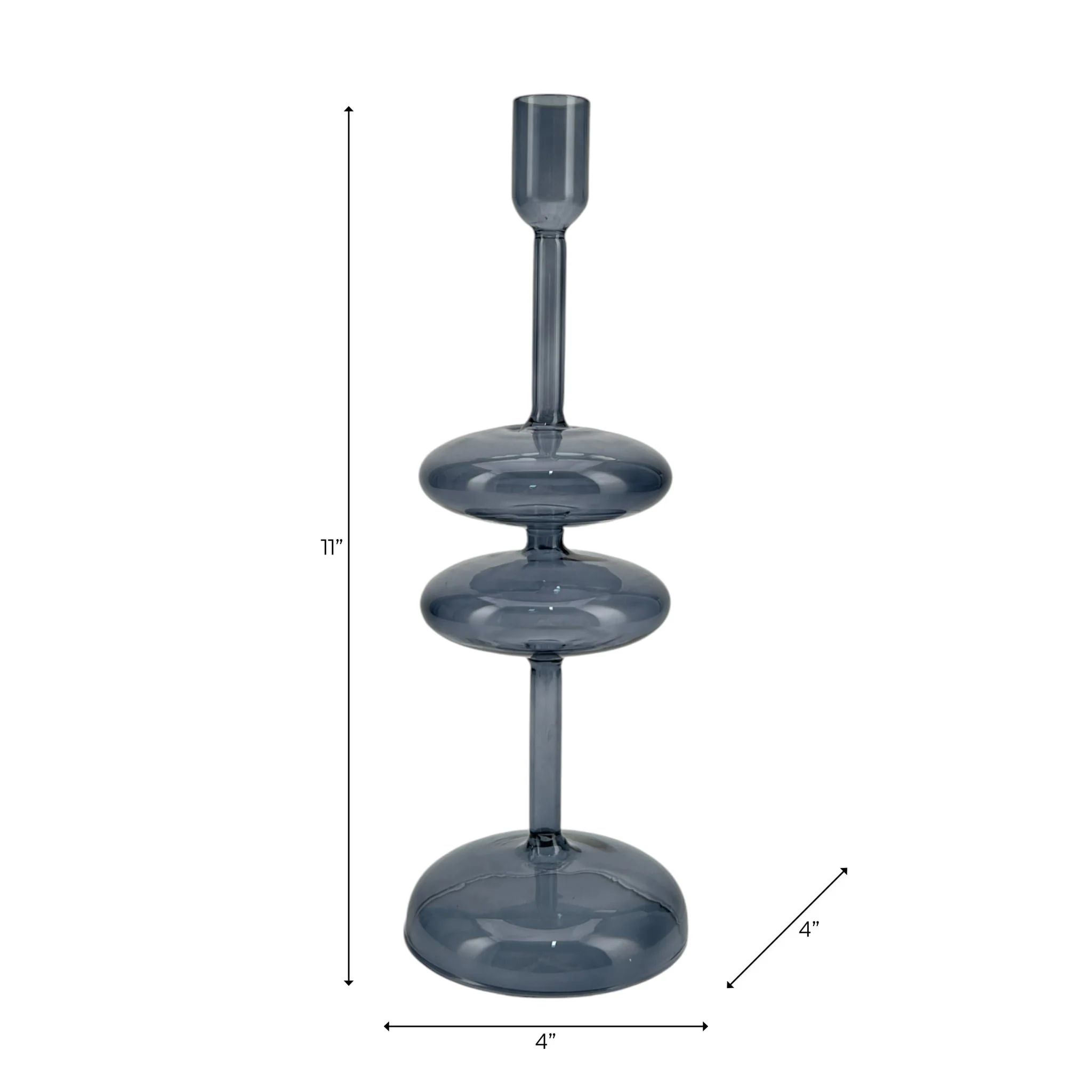 11x4" Retro Bubble Taper Holder, Blue - Image 2