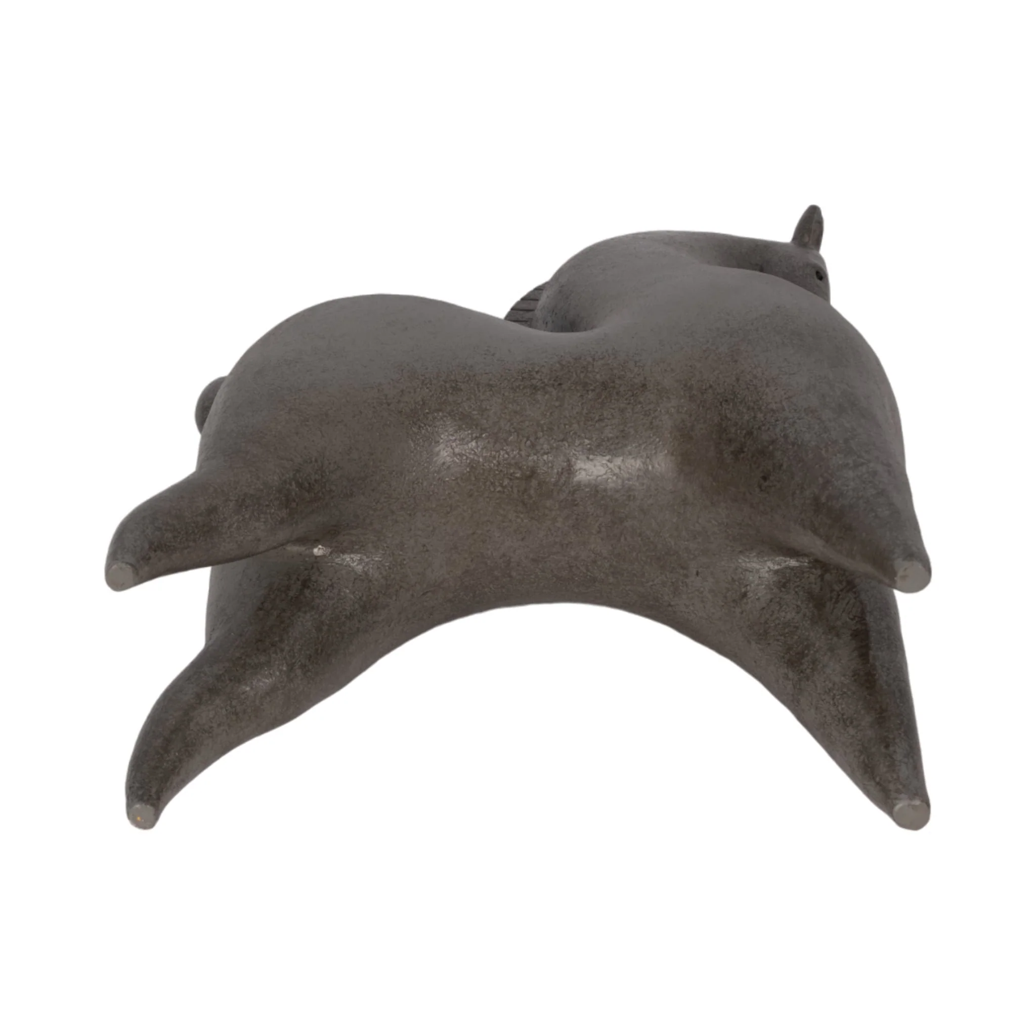 12" Curved Horse, Grey - Image 7