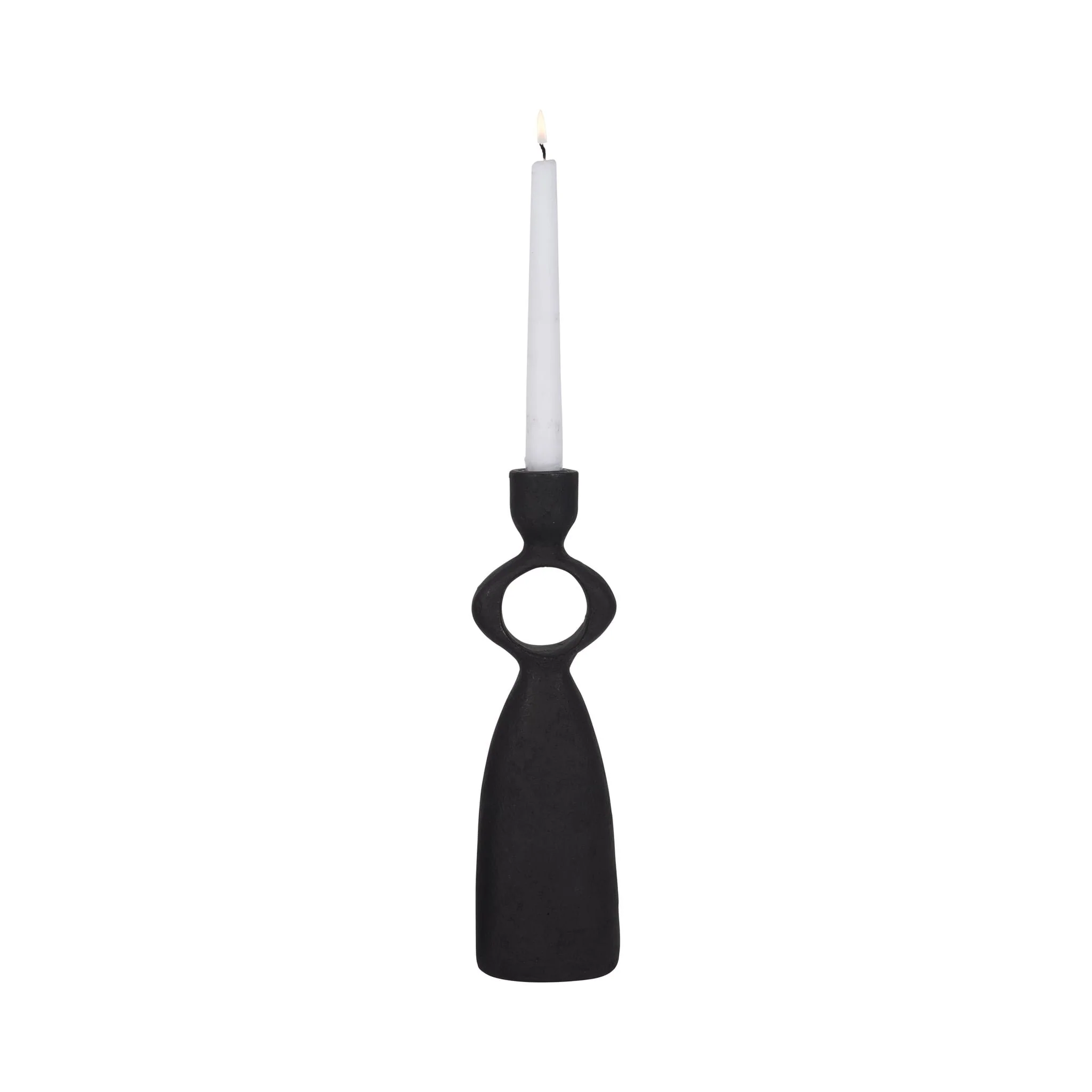 12" Open Cut-out Taper Holder, Black - Image 2