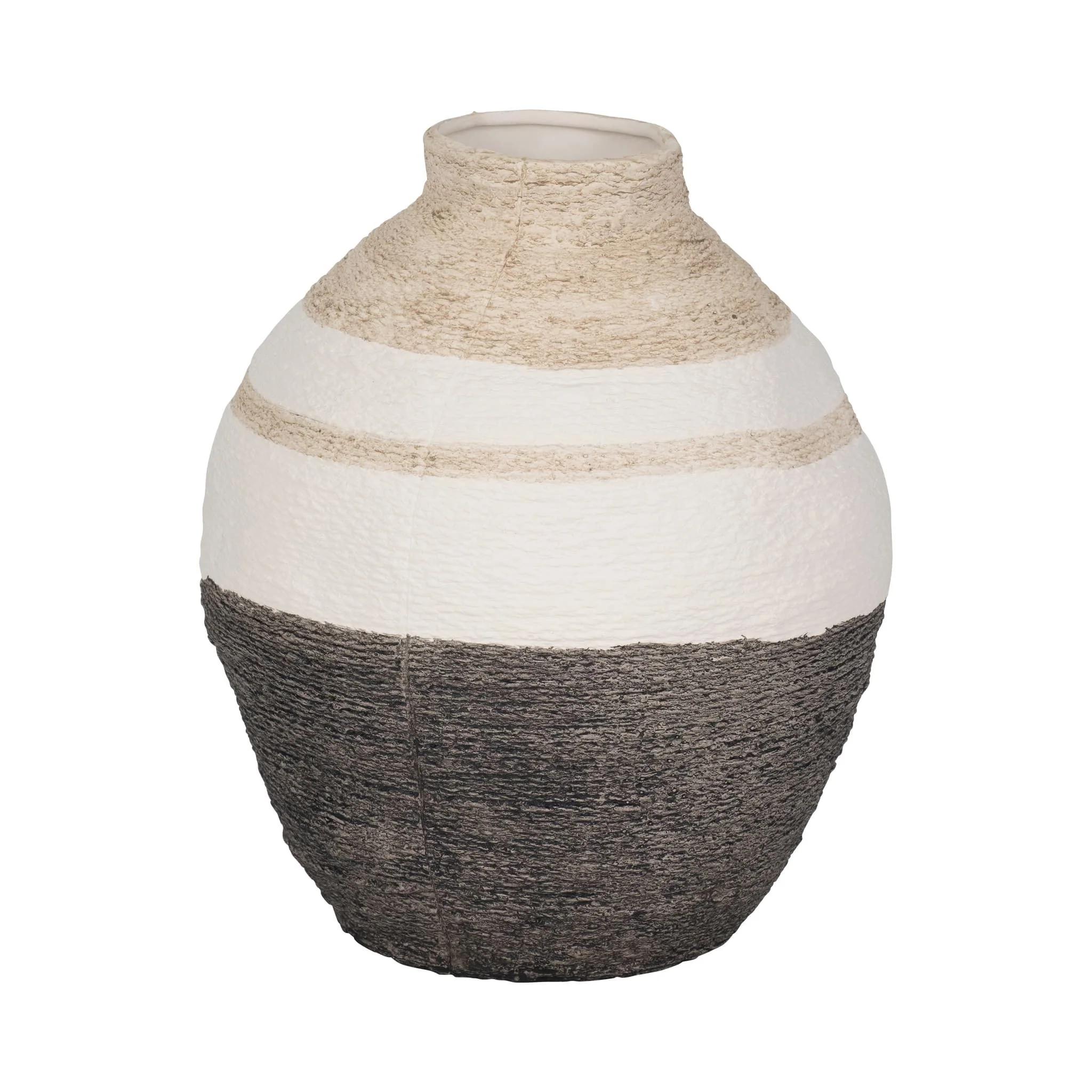 12" Striped Woven Textured Vase, Multi - Image 3