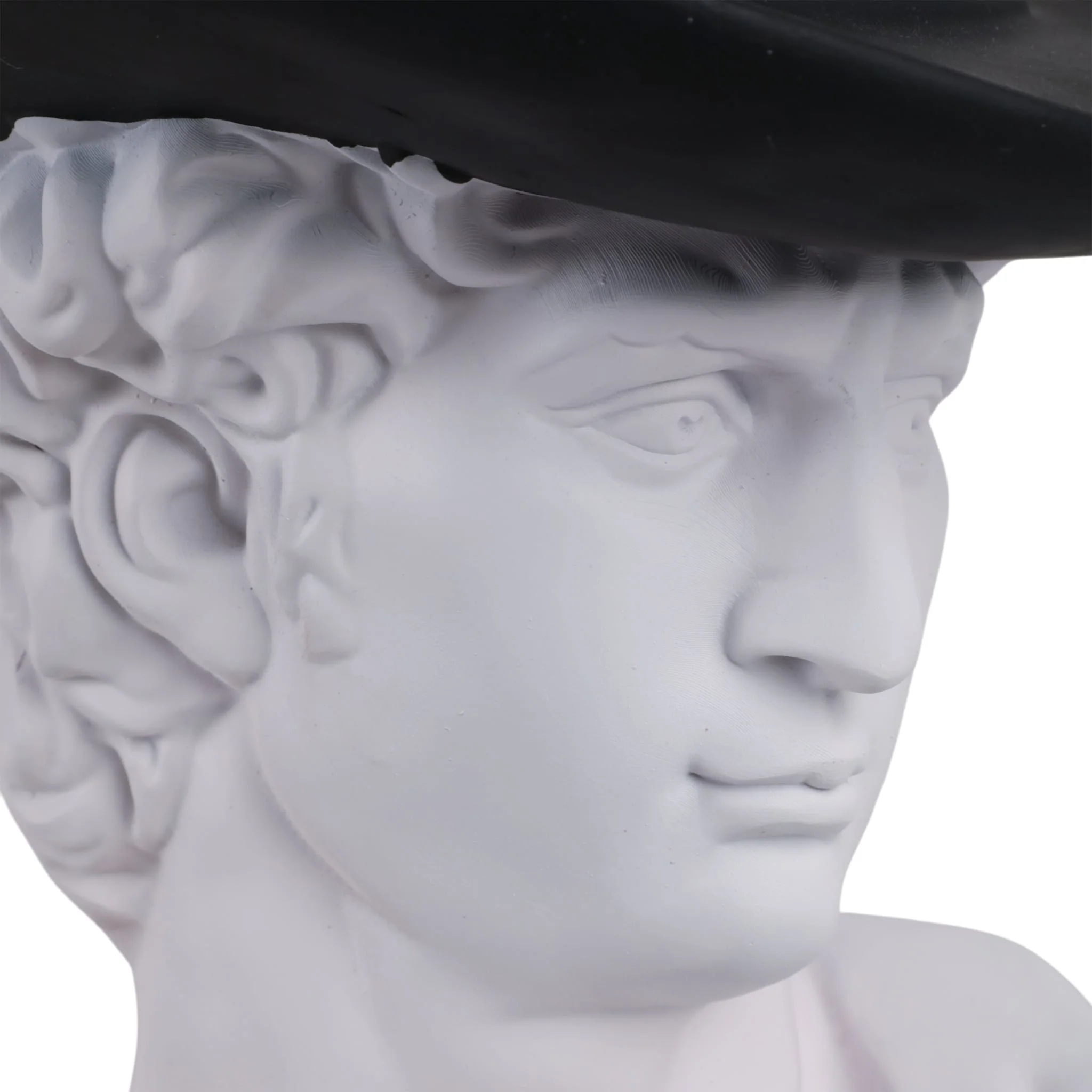 12x10" Greek God With Cowboy Hat, White/black - Image 5