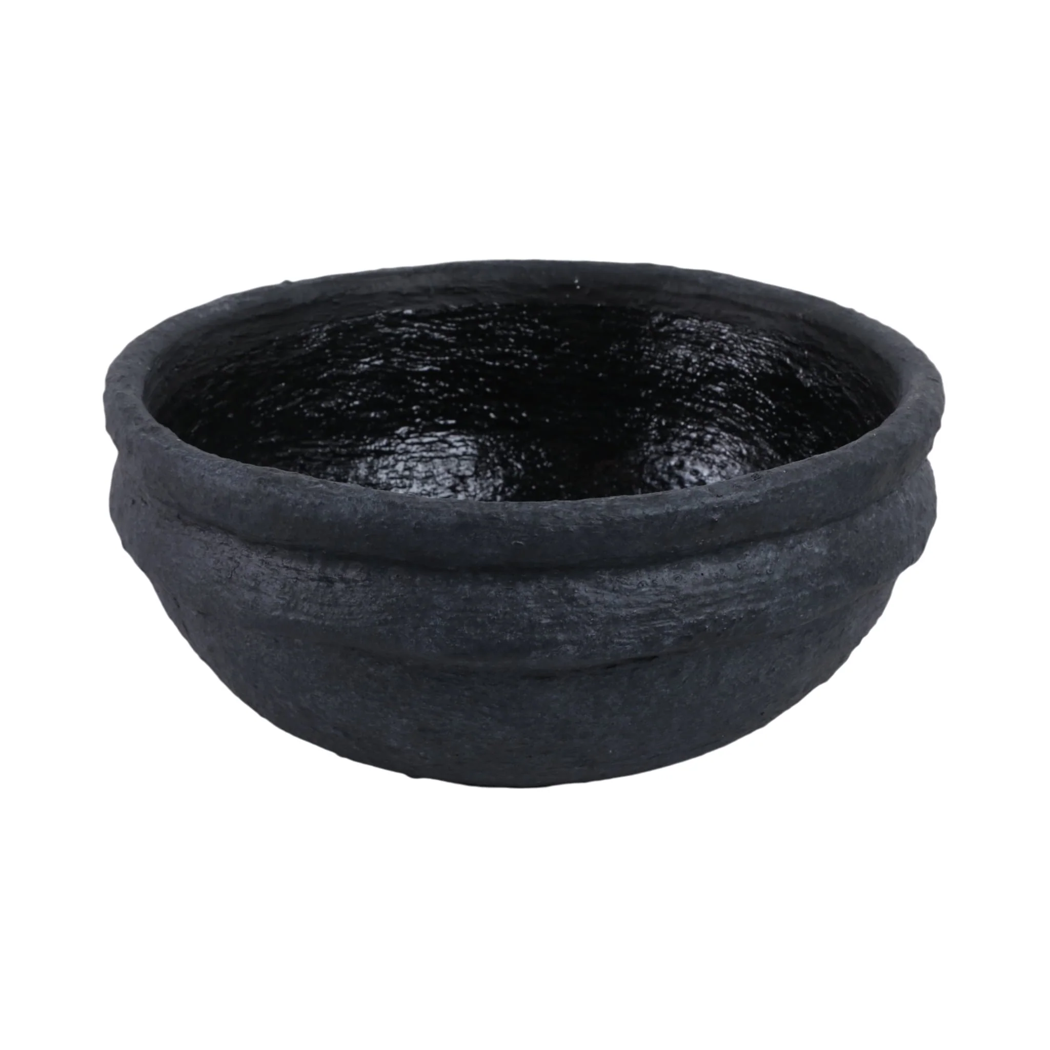 12x12" Textured Bowl, Black - Image 2