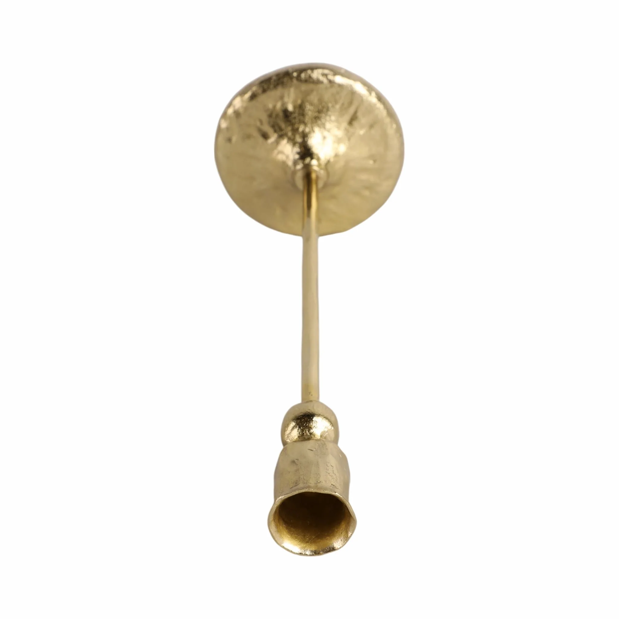 12x4" Vintage Taper Holder, Gold - Image 5