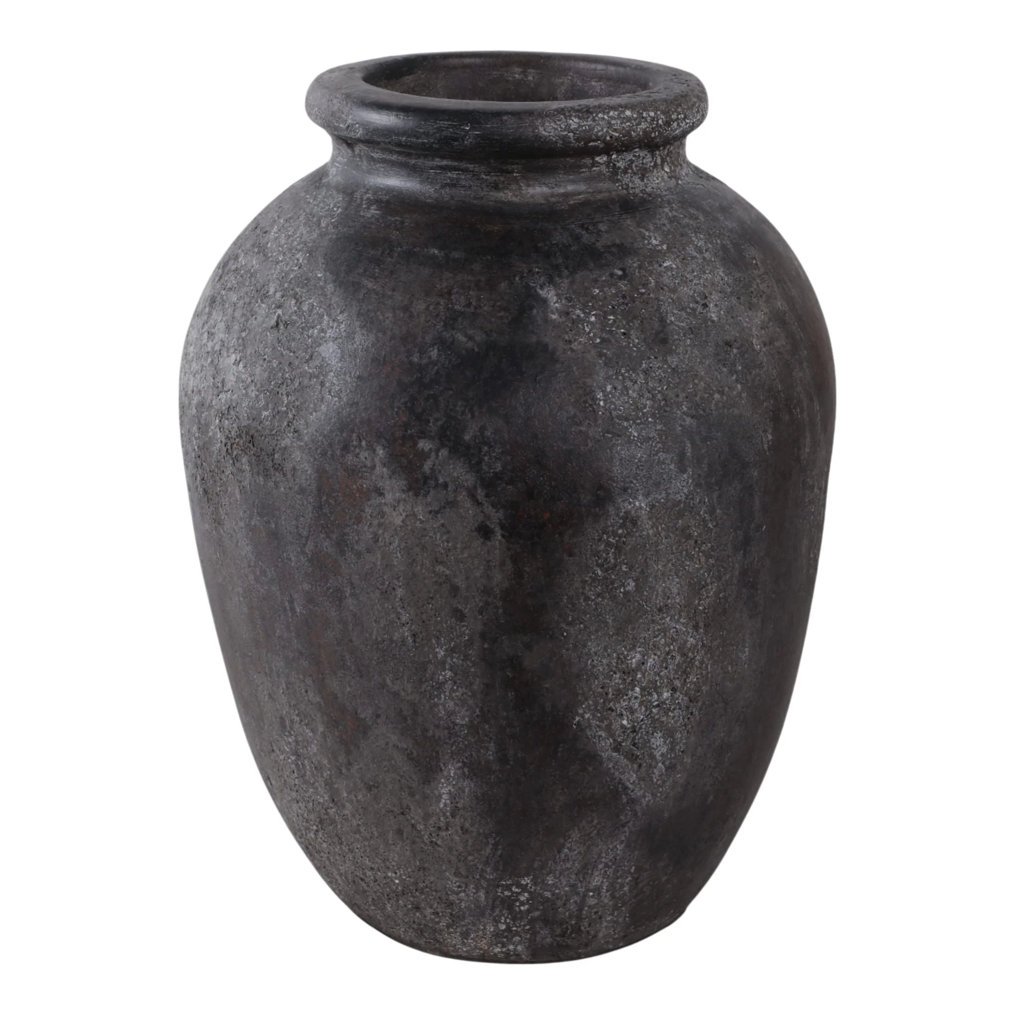 12x9" Terracotta Vase, Black