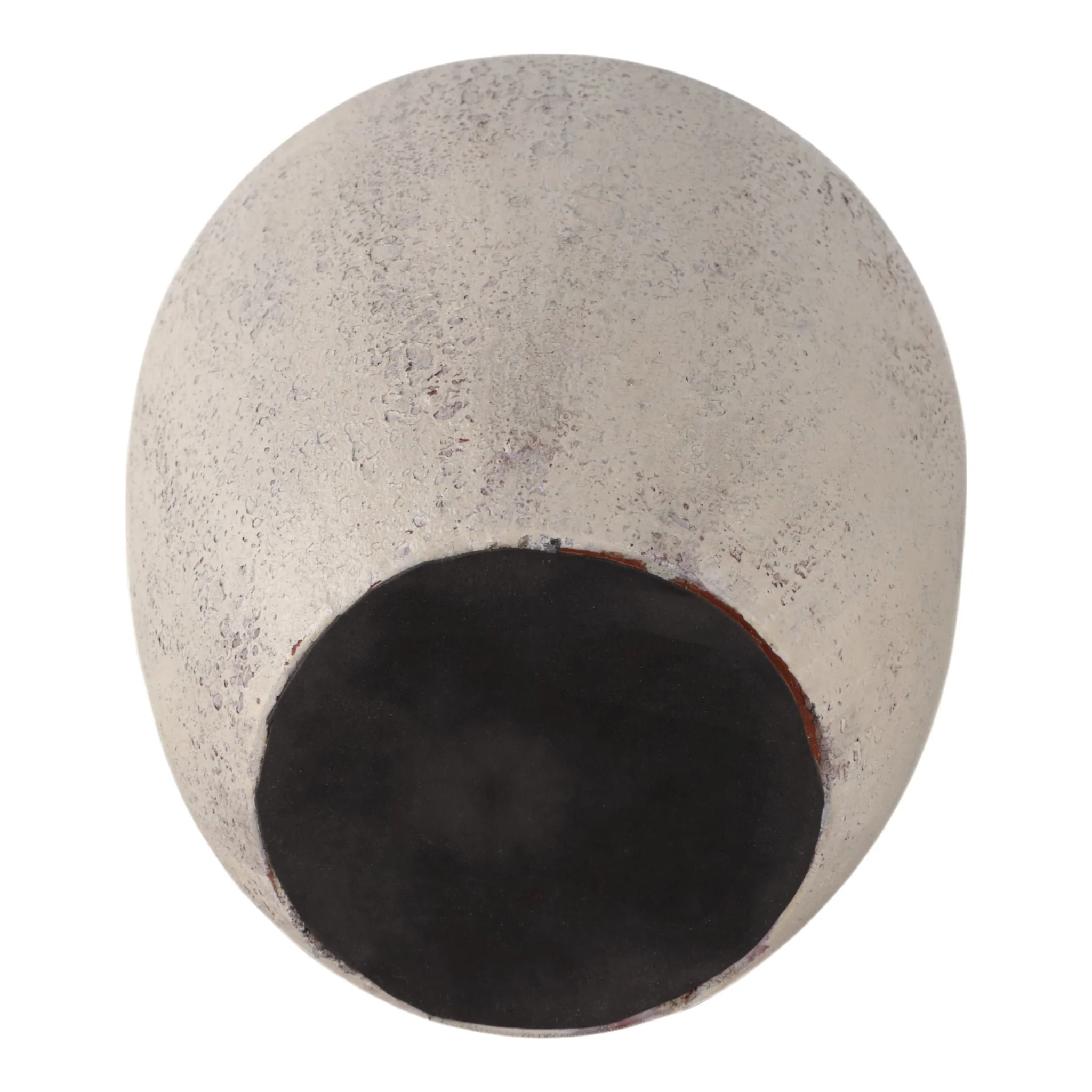 12x9" Terracotta Vase, White - Image 7