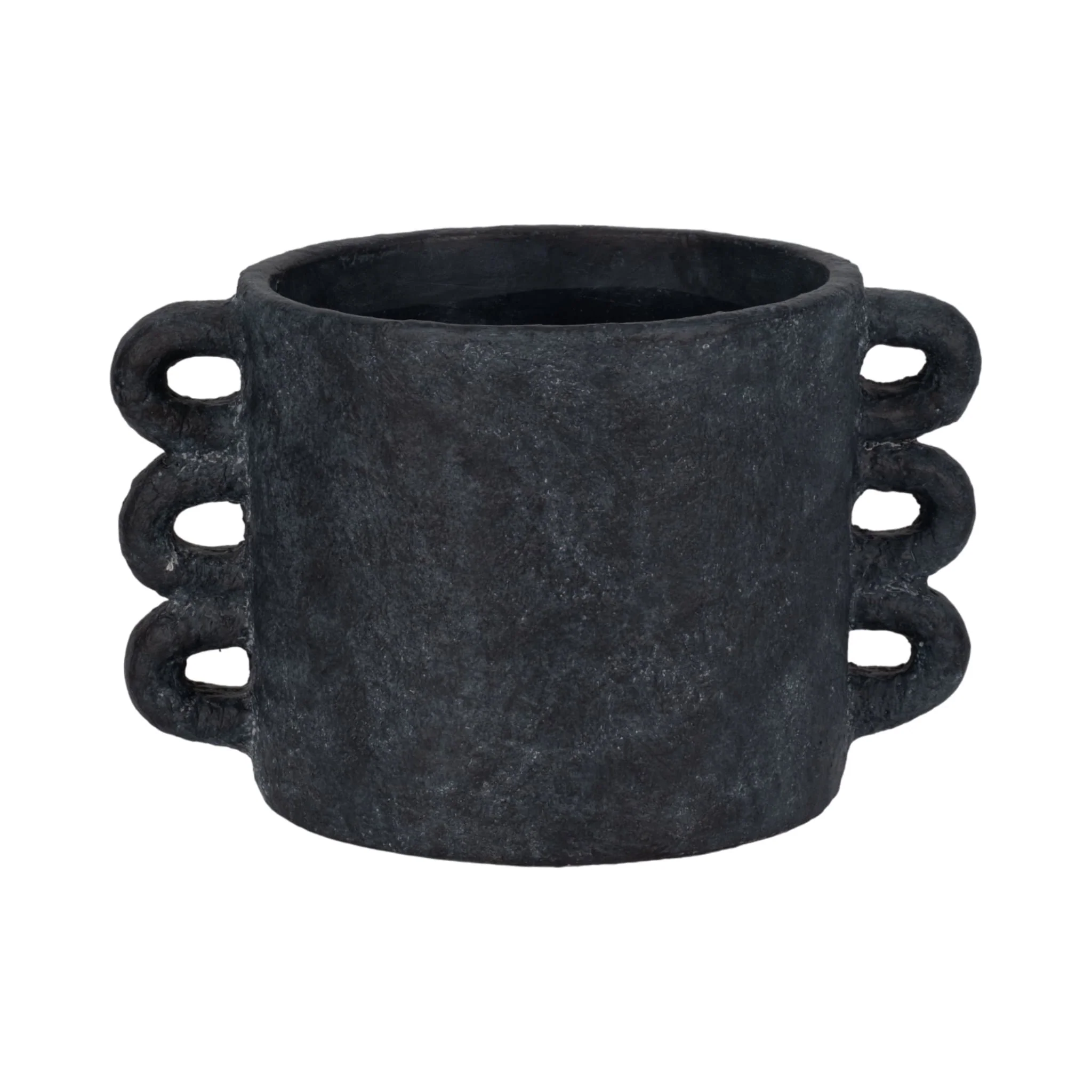 13" Arch Handle Planter, Black