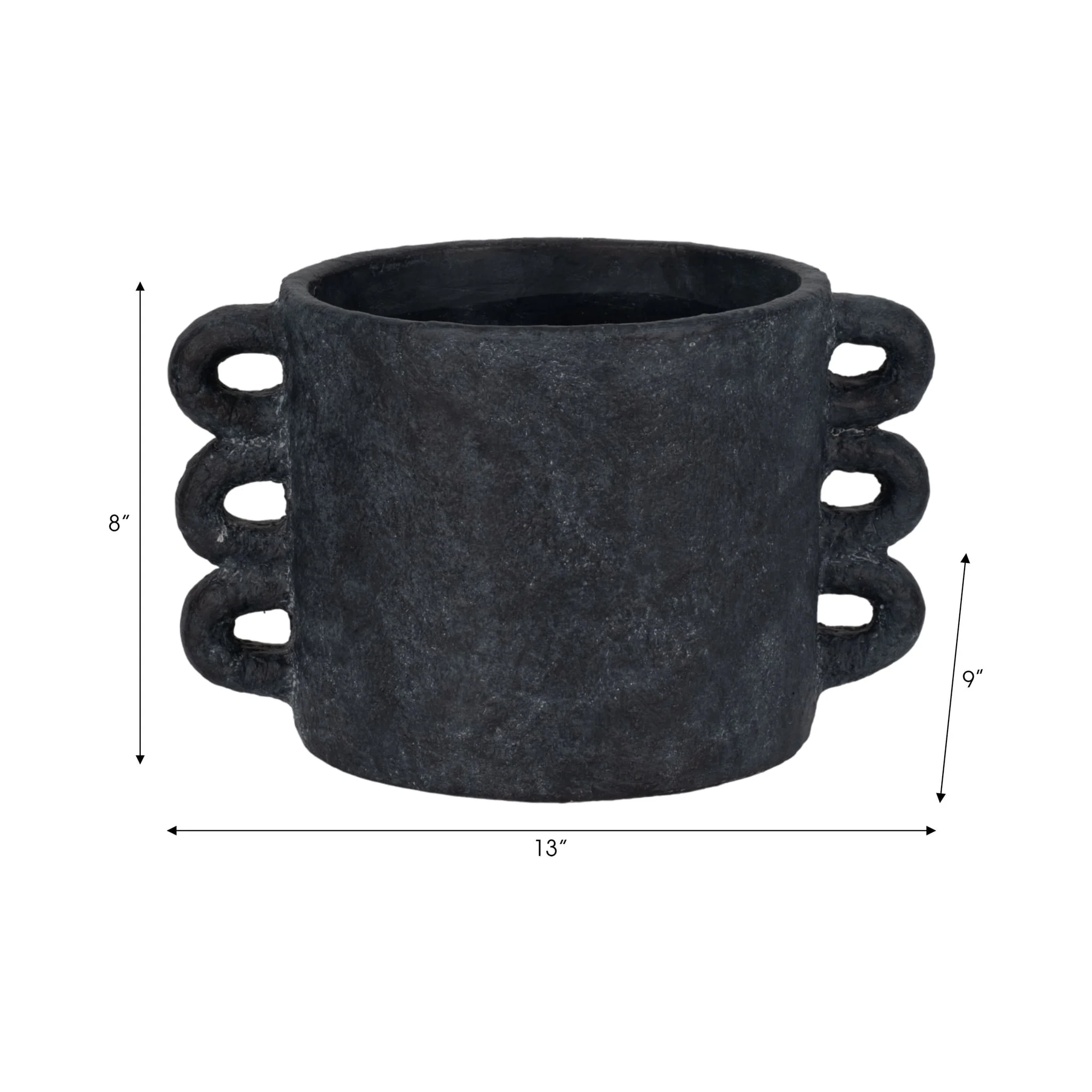13" Arch Handle Planter, Black - Image 8