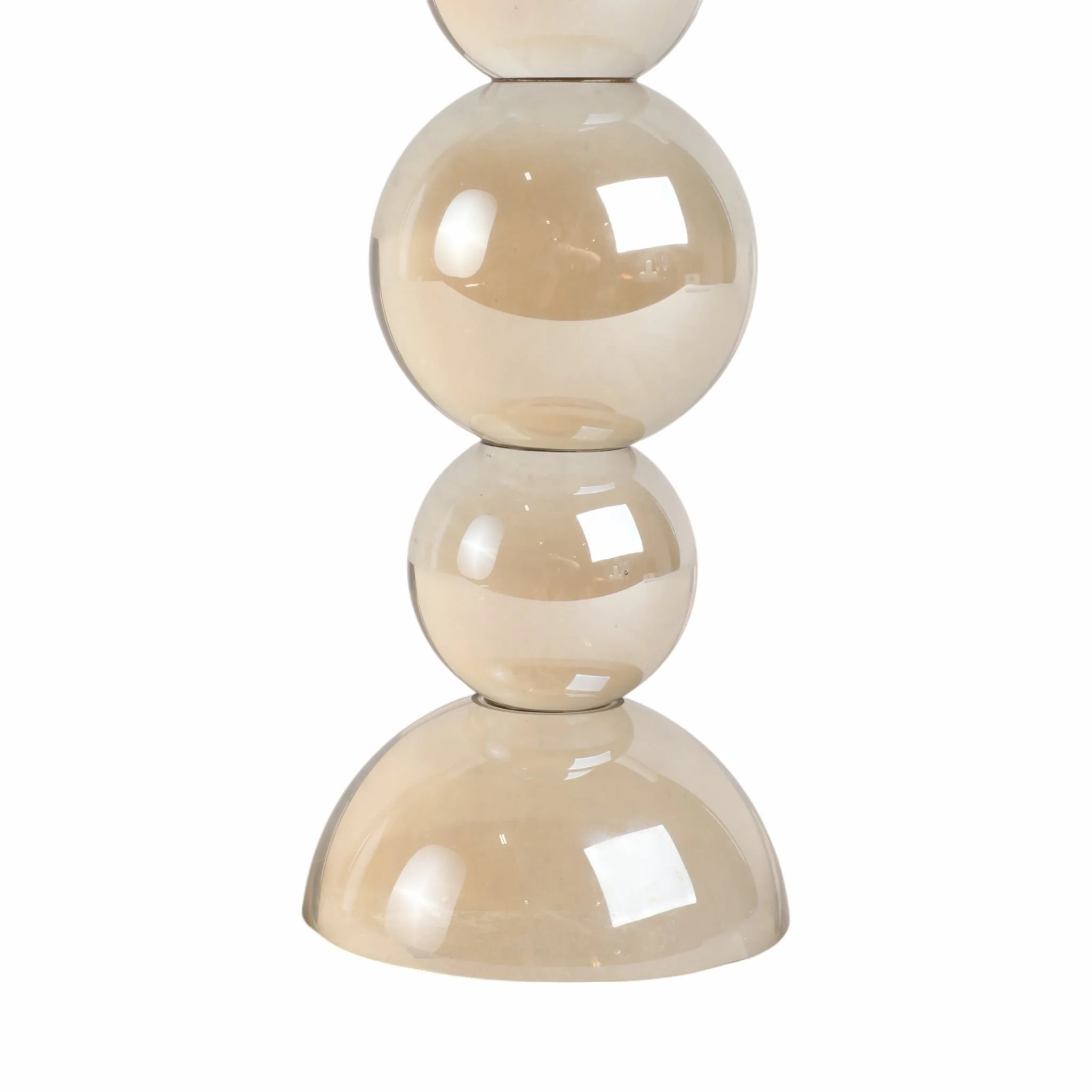 13" Multi Bubble Crystal Candle Holder W/ Taper, A - Image 3