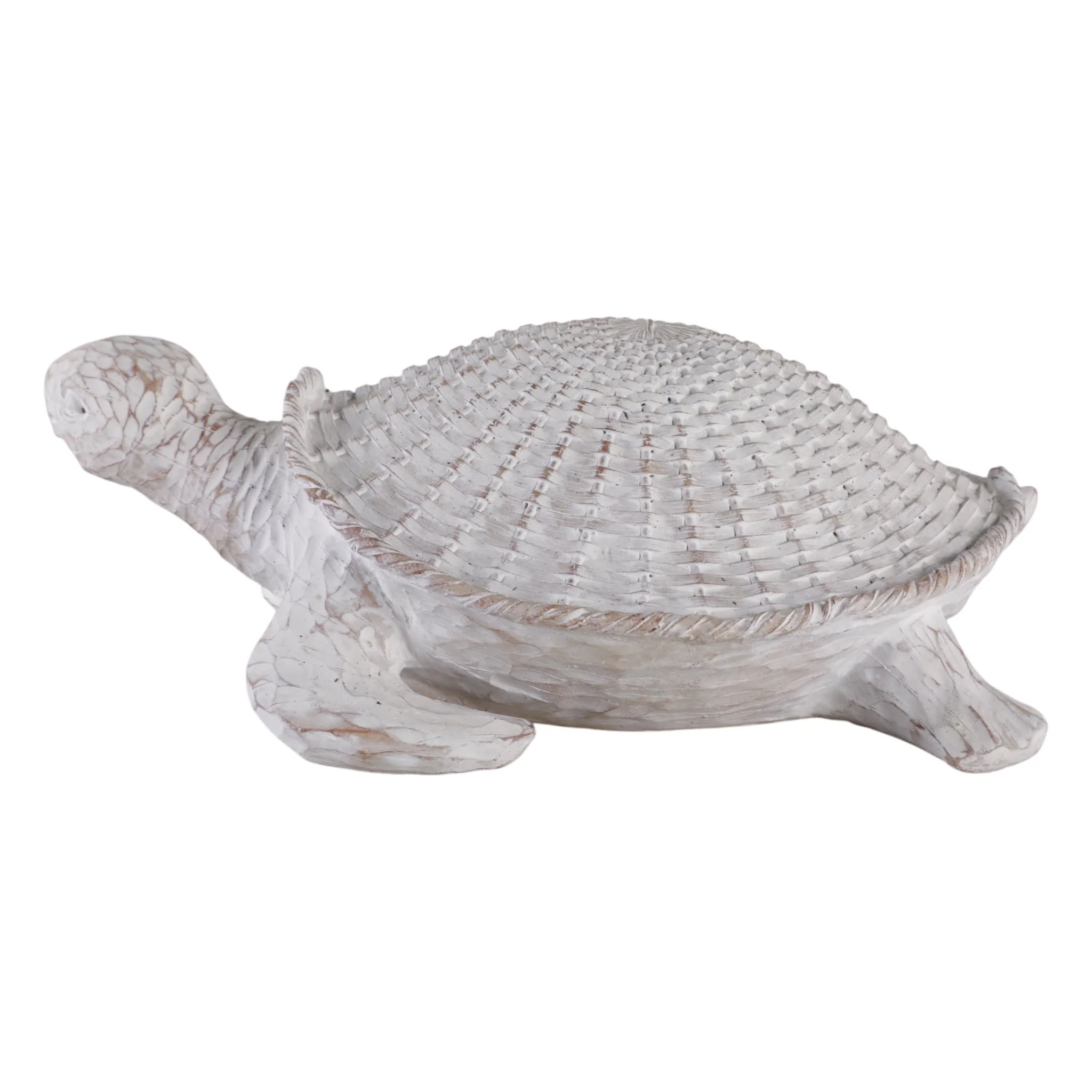 13" Sea Turtle Woven Pattern, White - Image 4