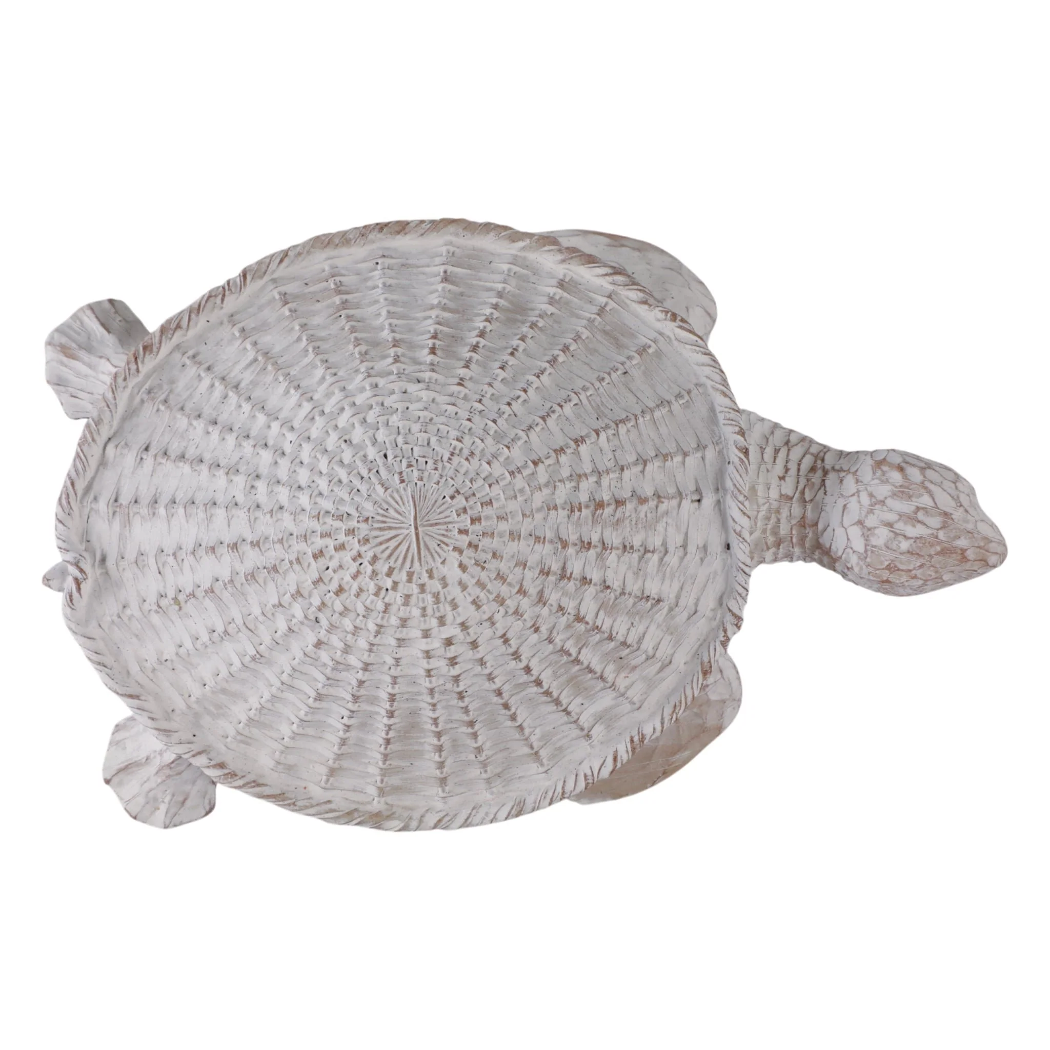 13" Sea Turtle Woven Pattern, White - Image 6
