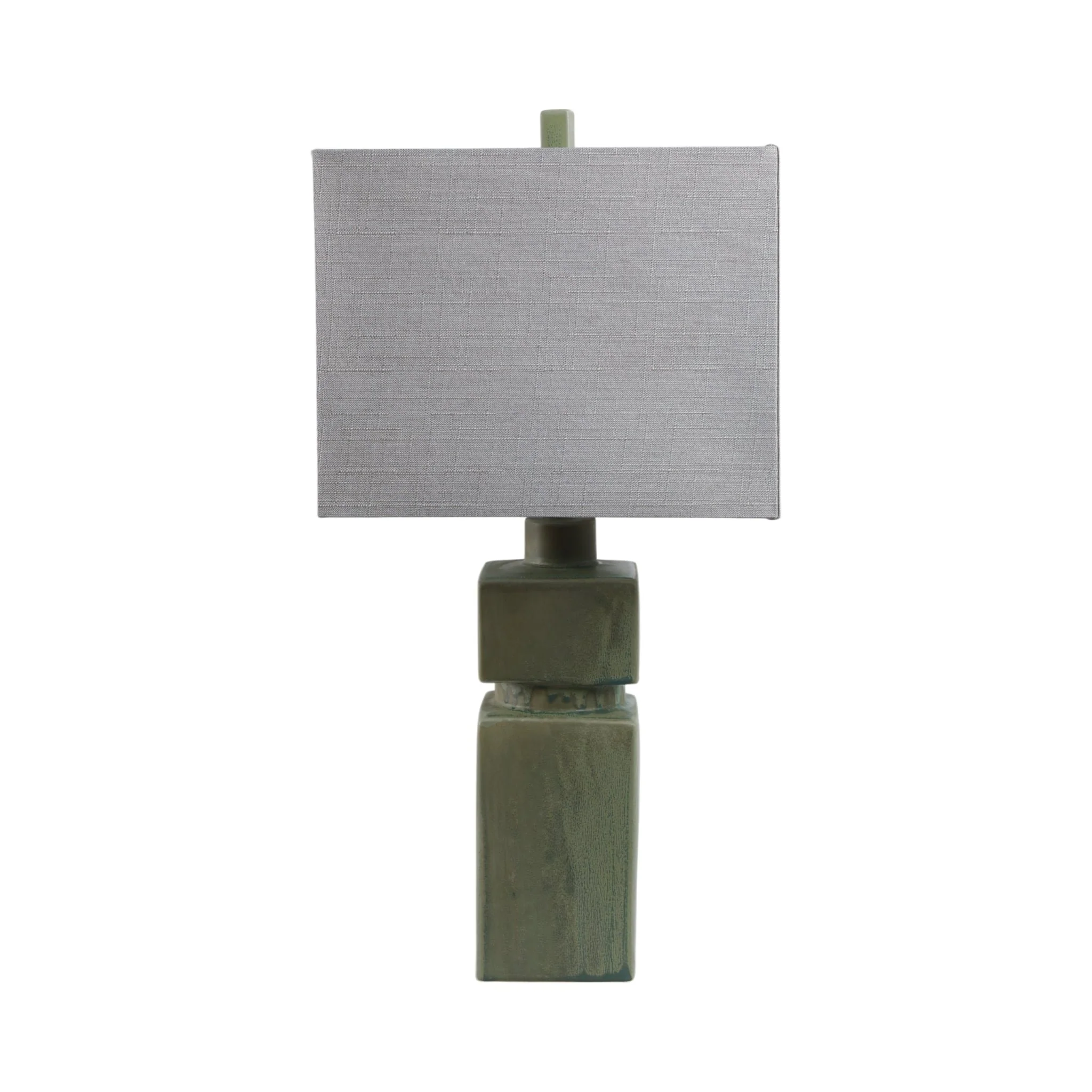 14x29" Reactive Finish Table Lamp, Green