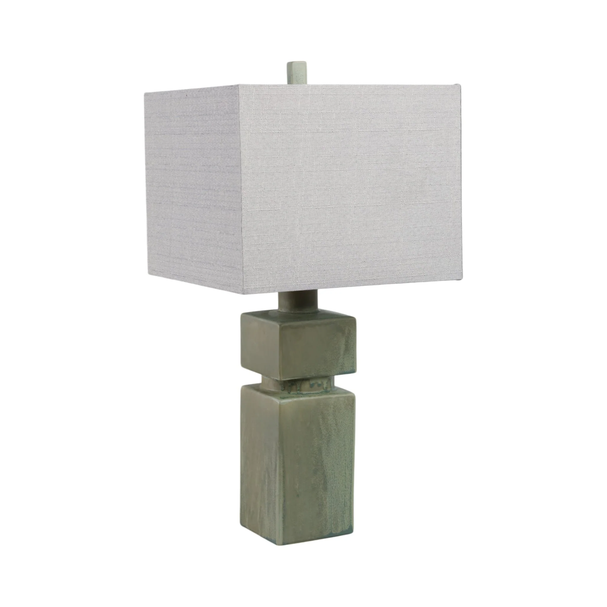 14x29" Reactive Finish Table Lamp, Green - Image 2