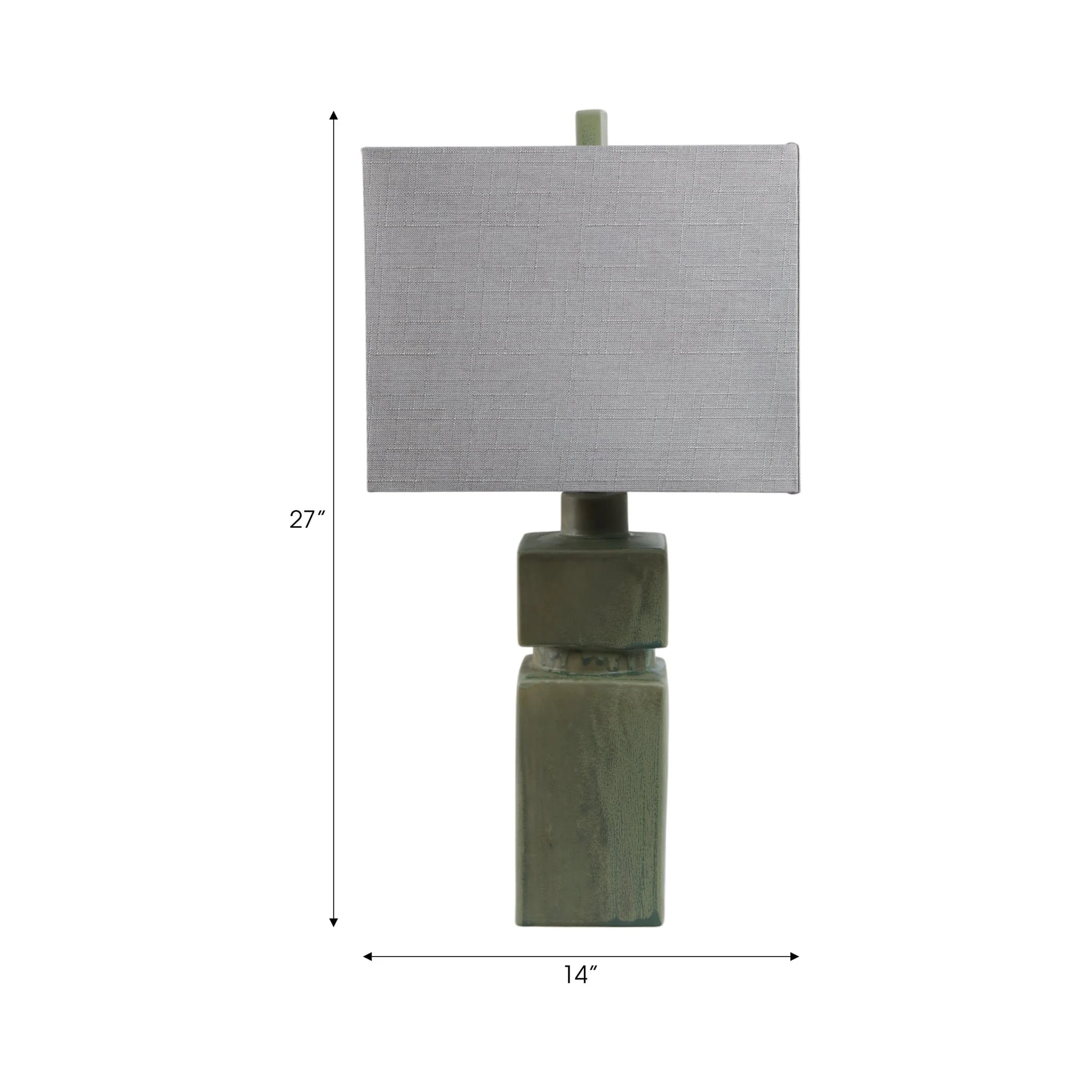14x29" Reactive Finish Table Lamp, Green - Image 6