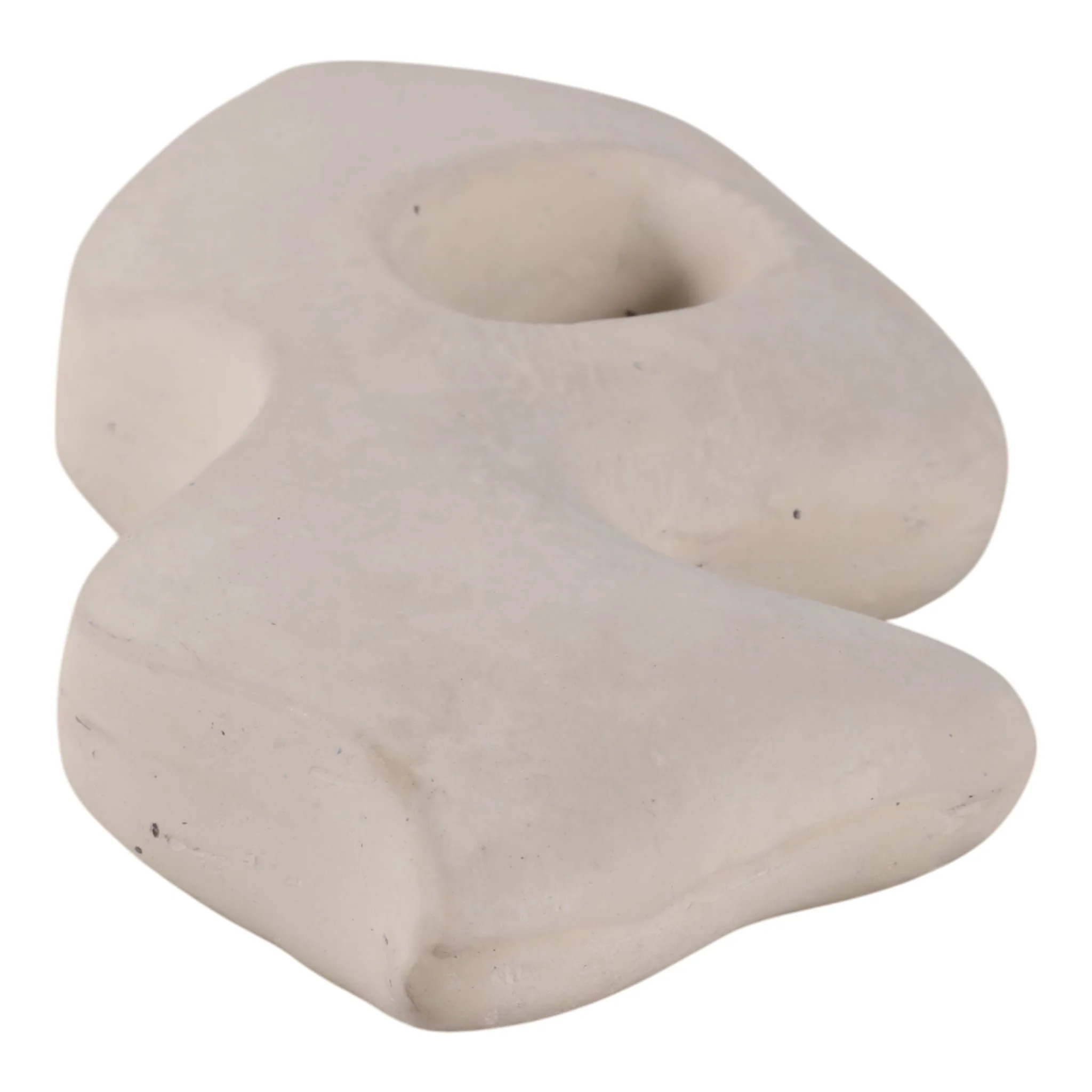 15x8" Paper Mache Squiggle Sculpture, White - Image 6