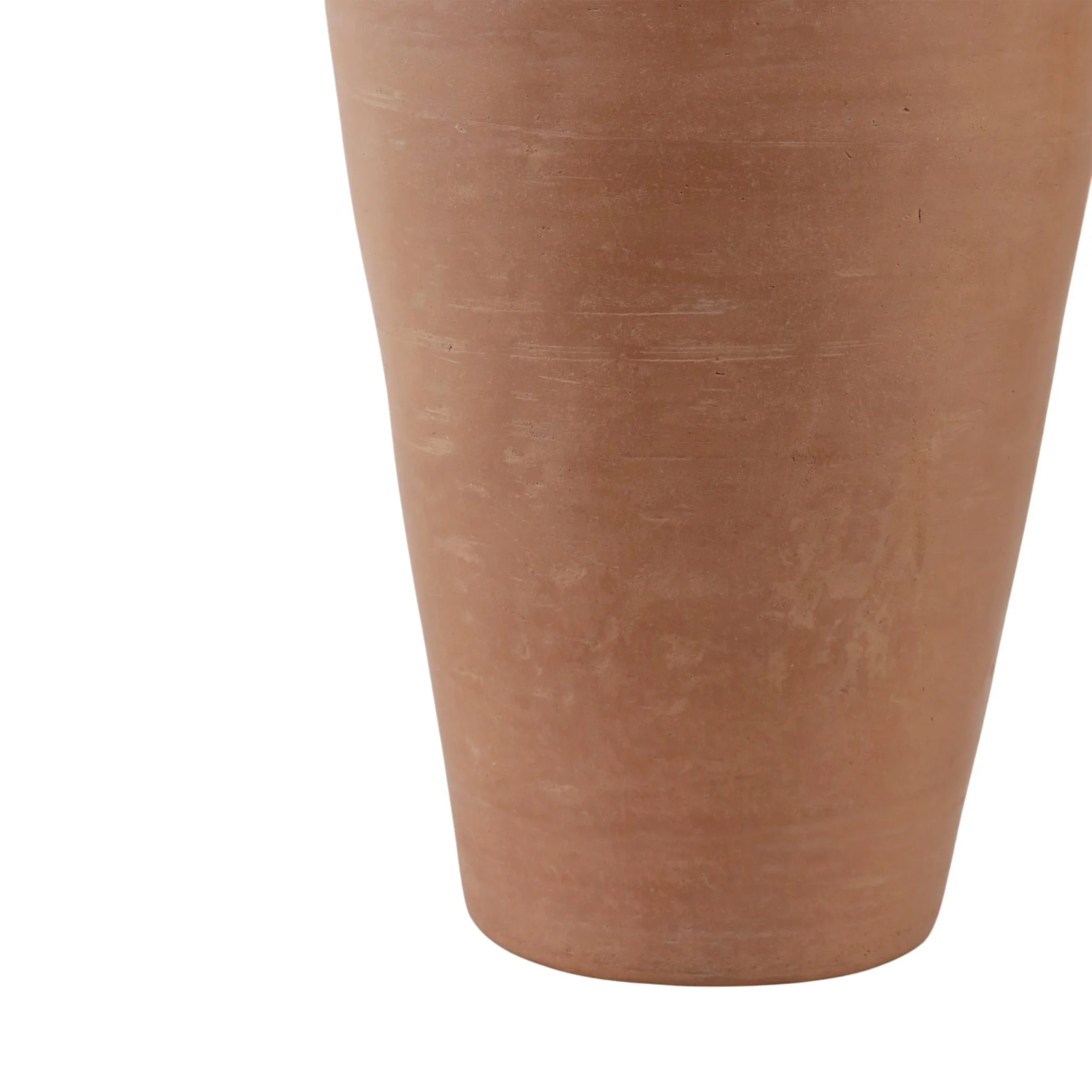 16x9" Terracotta Ribbed Floor Vase, Natural - Image 5
