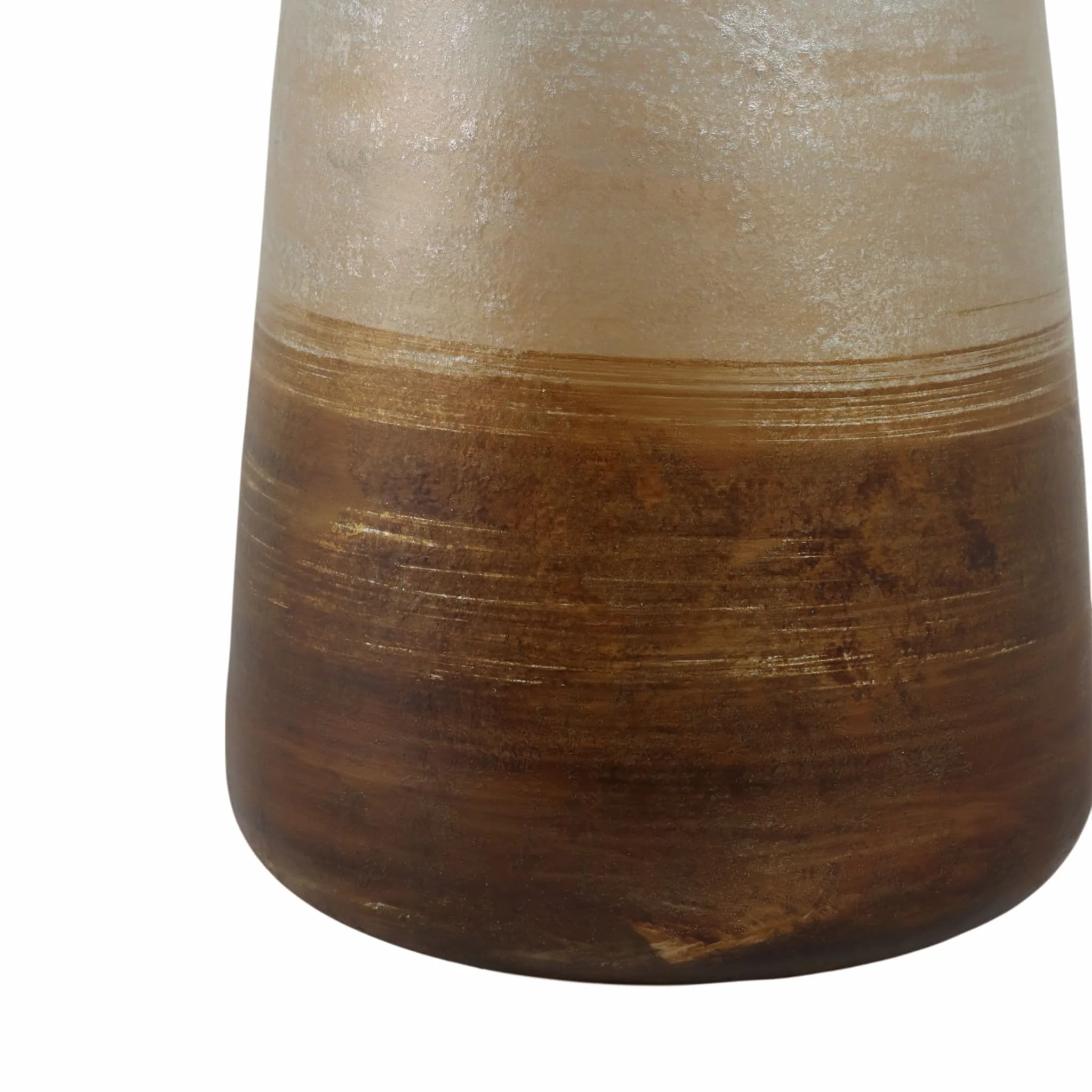 17" Gold Ombre Glass Vase, White/gold - Image 5