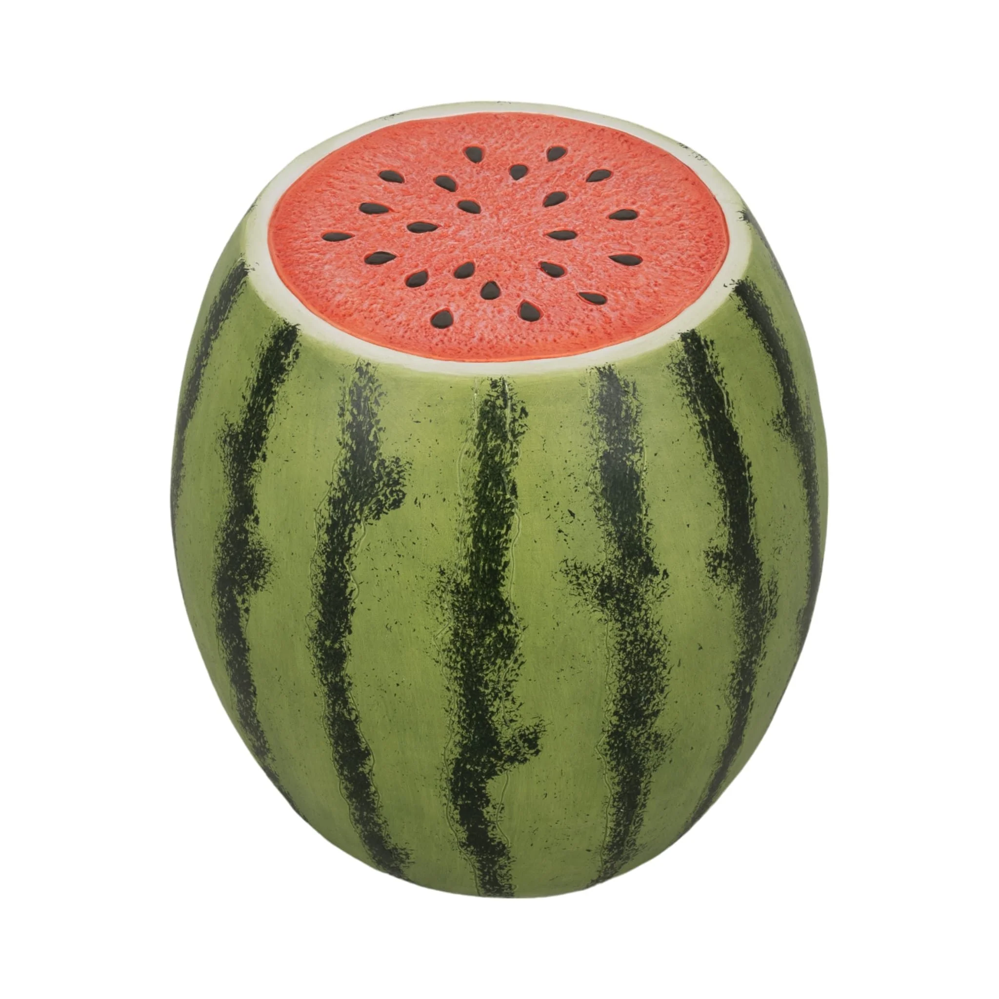 17" Watermelon Garden Stool, Green/pink - Image 3