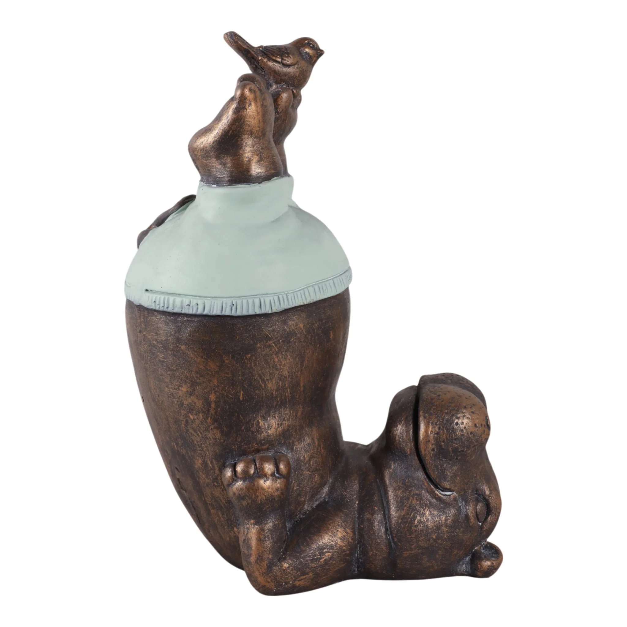 17x12" Feet In The Air Hippo, Bronze