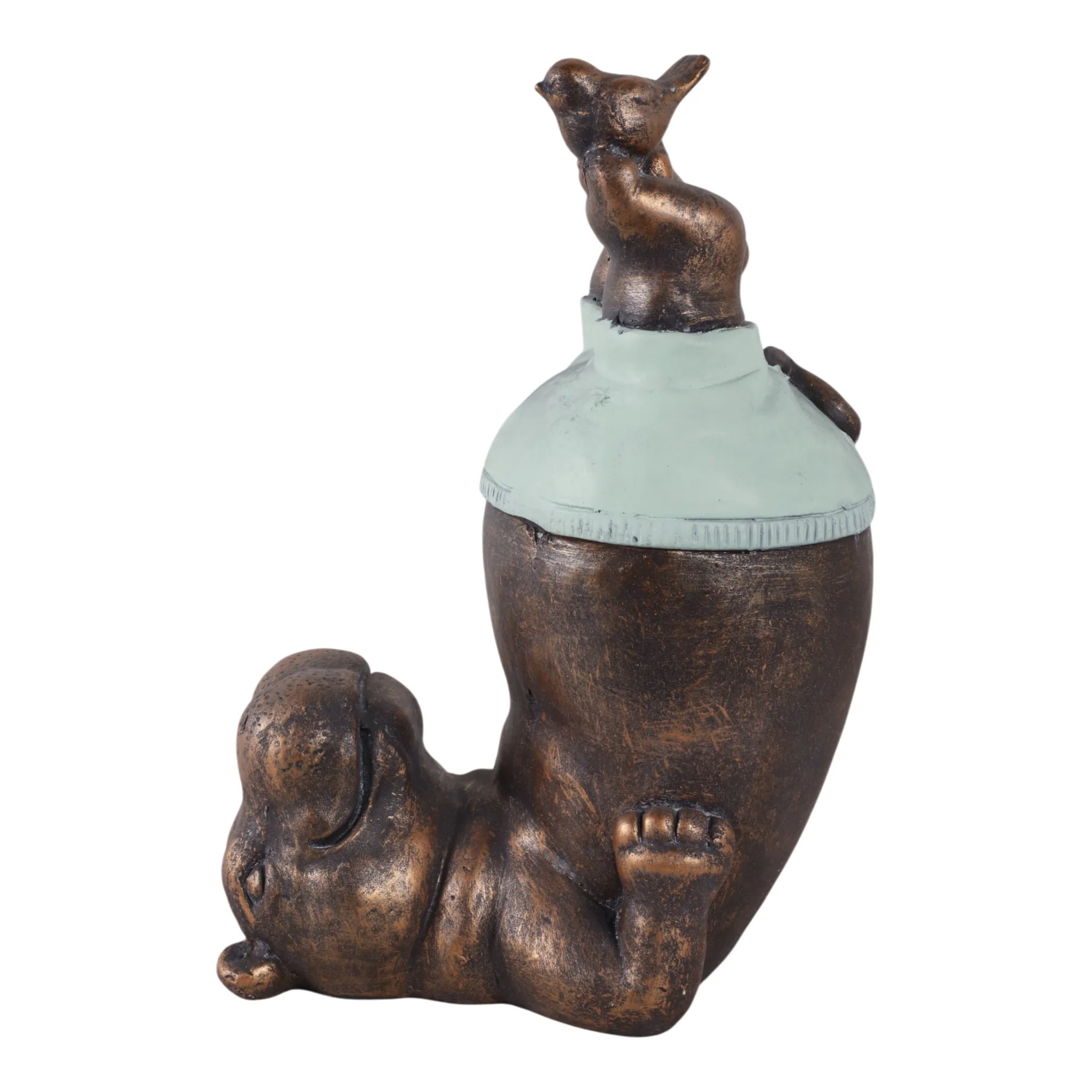 17x12" Feet In The Air Hippo, Bronze - Image 4