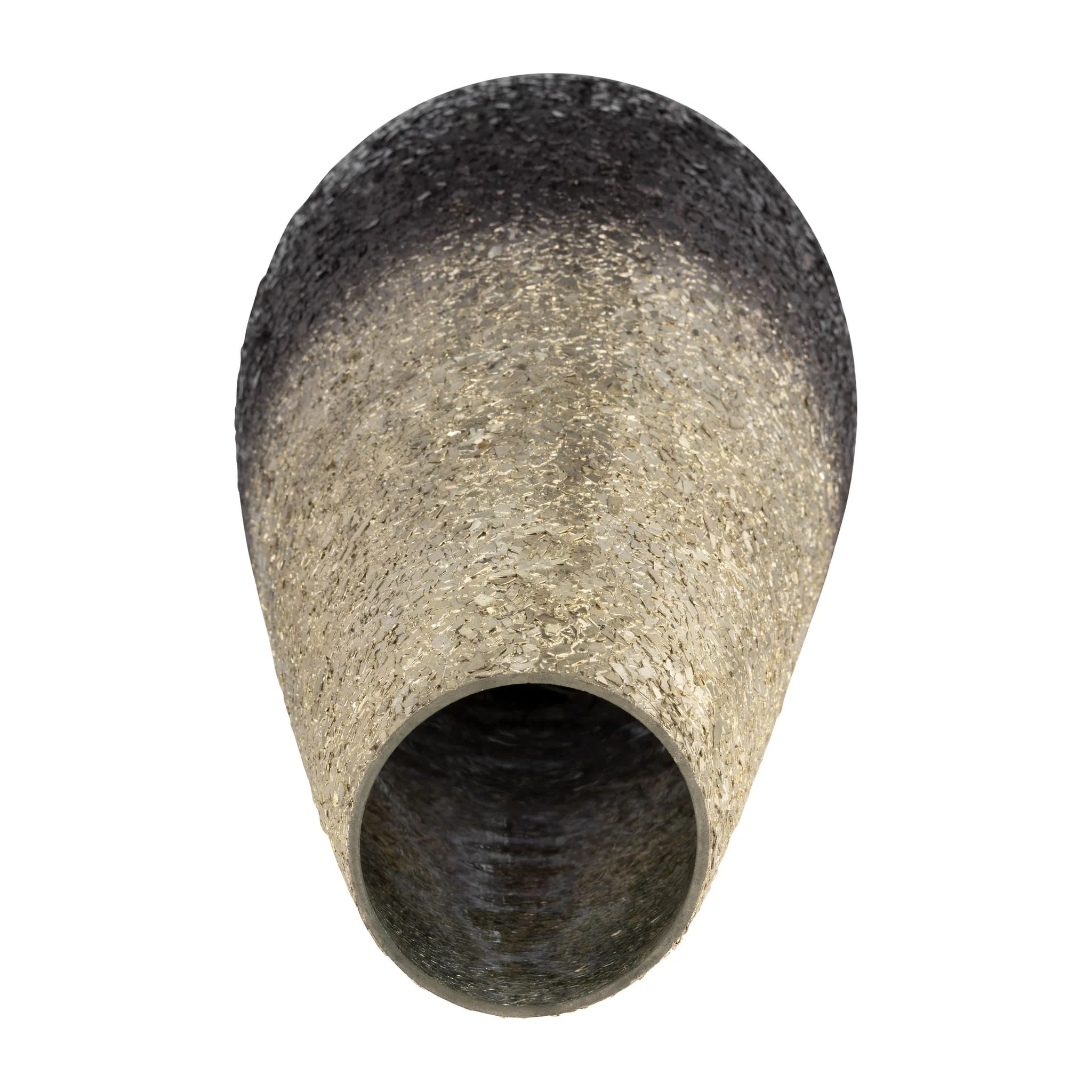 18" Crackled Vase, Plum Ombre - Image 5