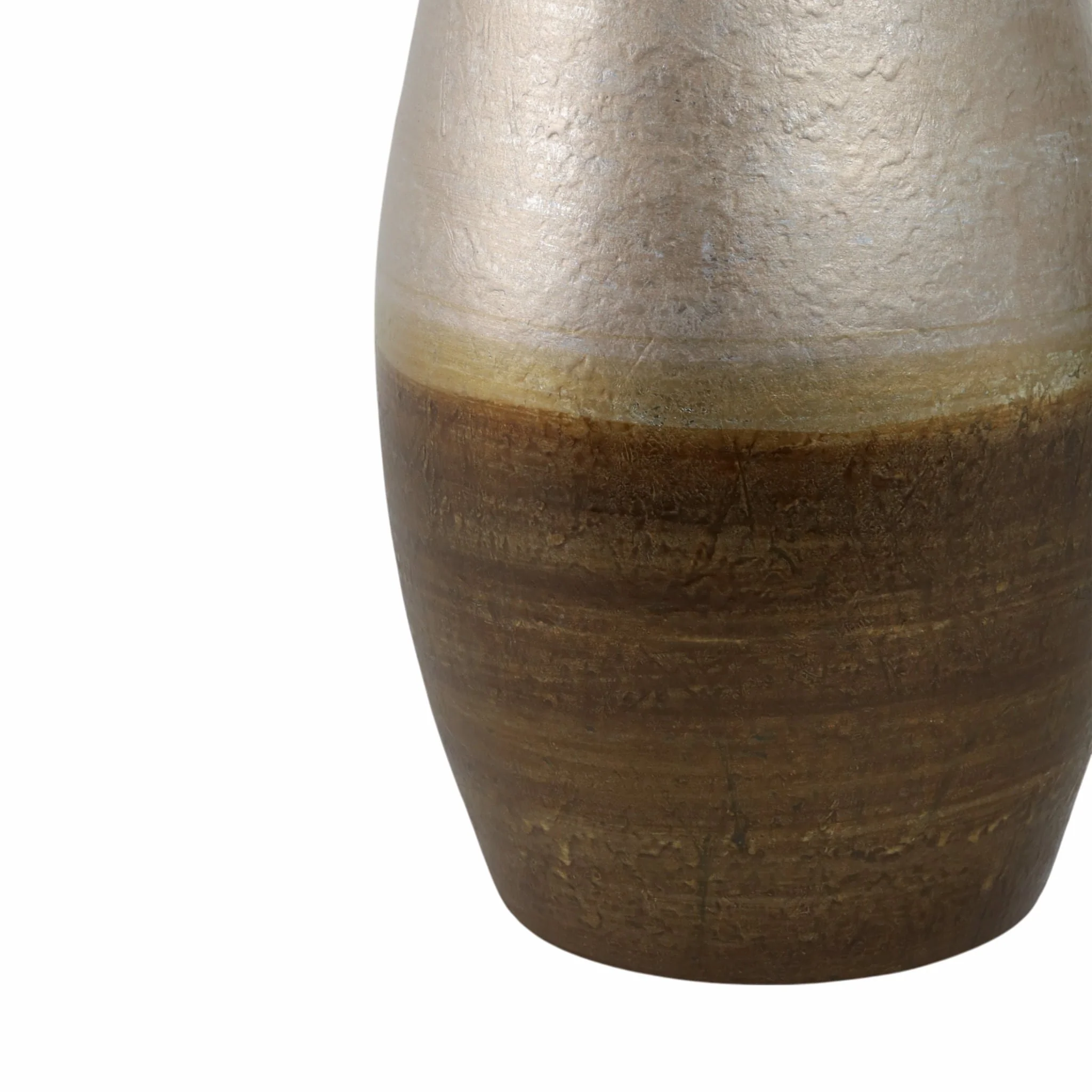 18" Gold Ombre Metal Hourglass Vase, White/gold - Image 5