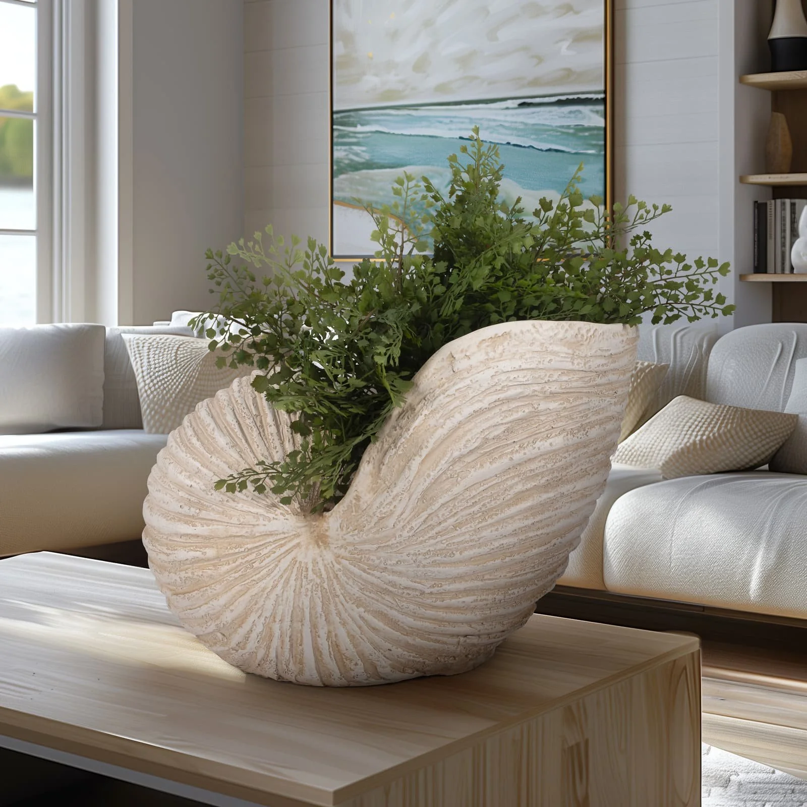 18" Shell Sculpture, Ivory - Image 11
