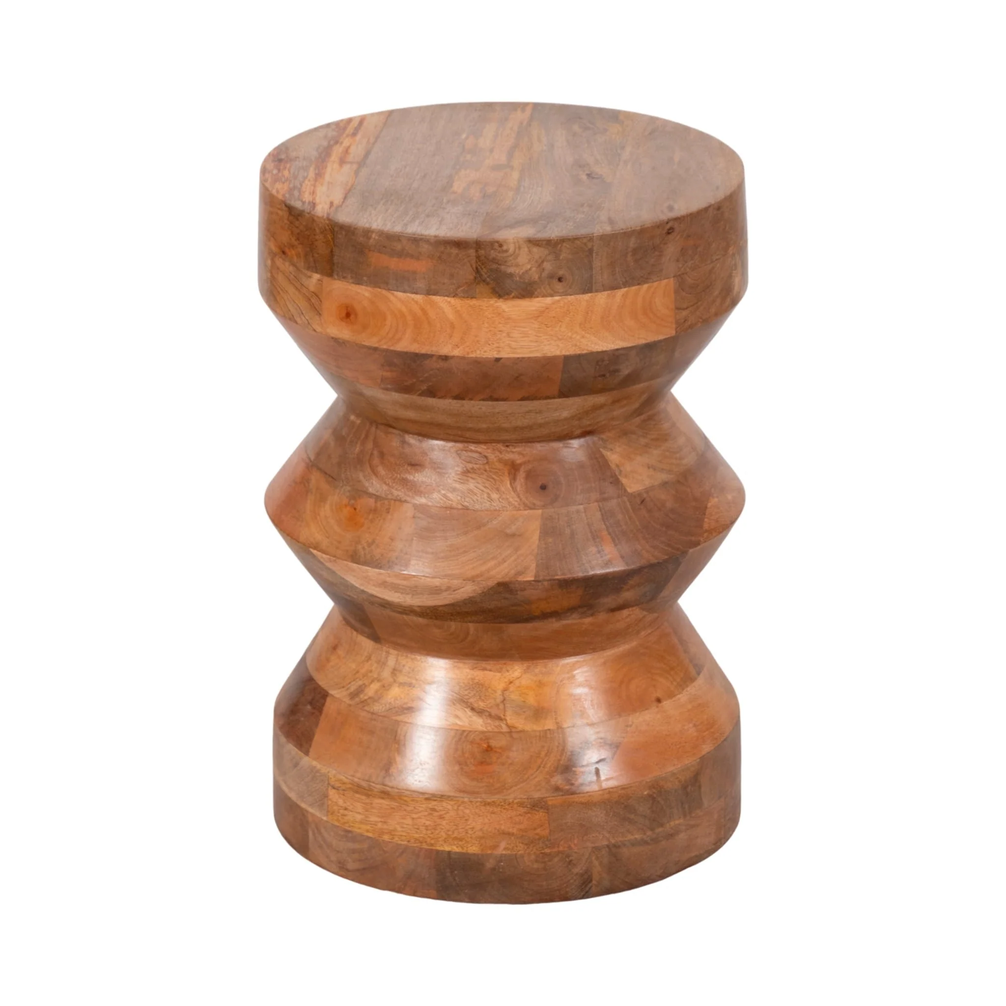 18" Wood Accordion Accent Table, Natural - Image 2