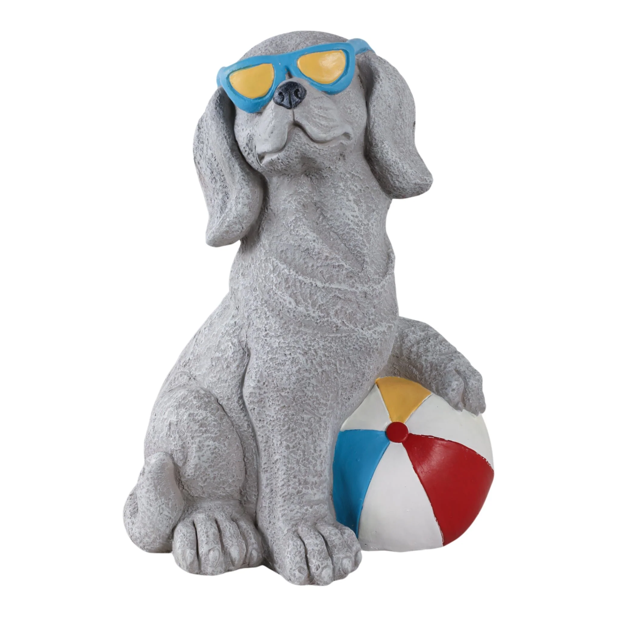 18x14" Beach Dog, Grey Multi