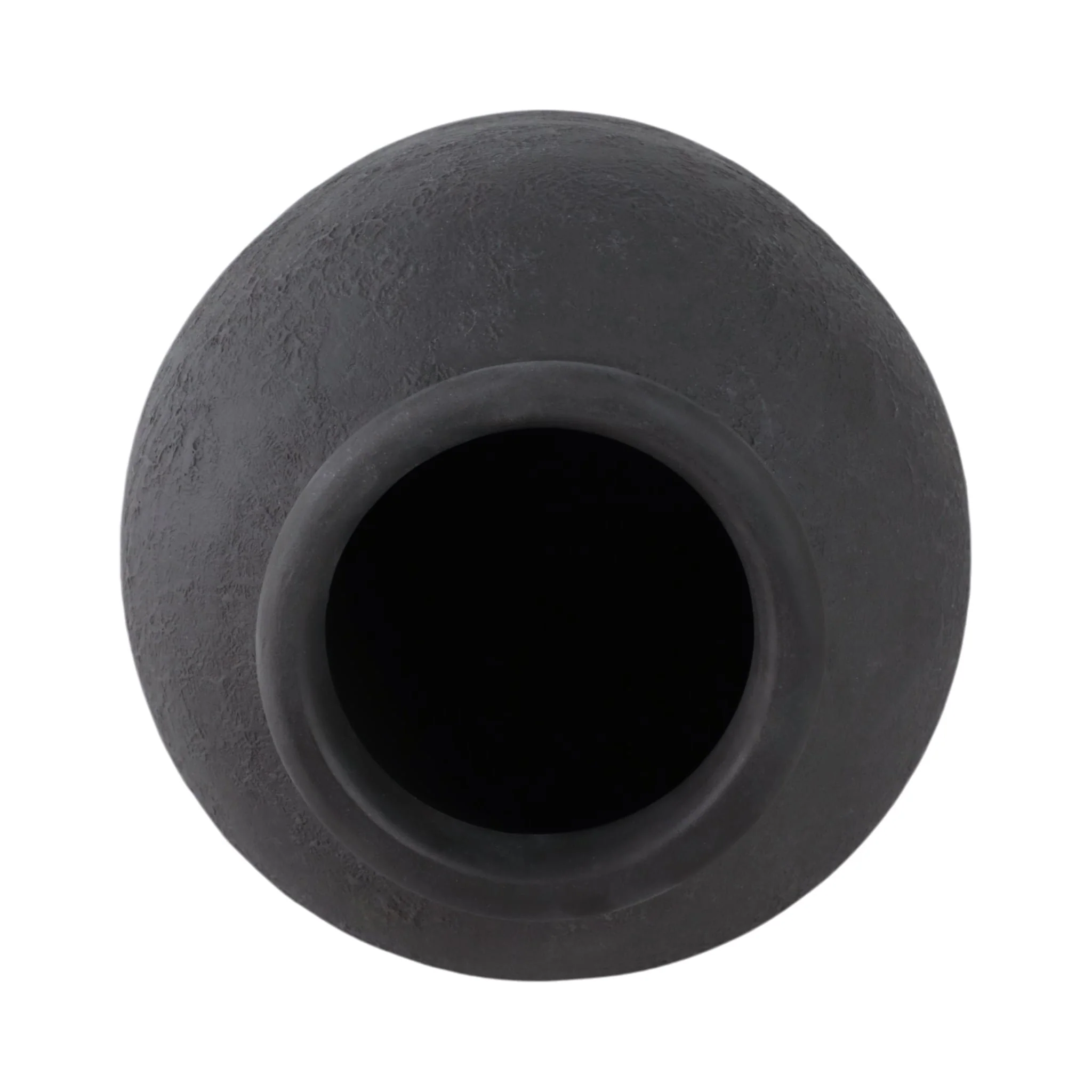 18x9" Terracotta Floor Vase, Black - Image 6