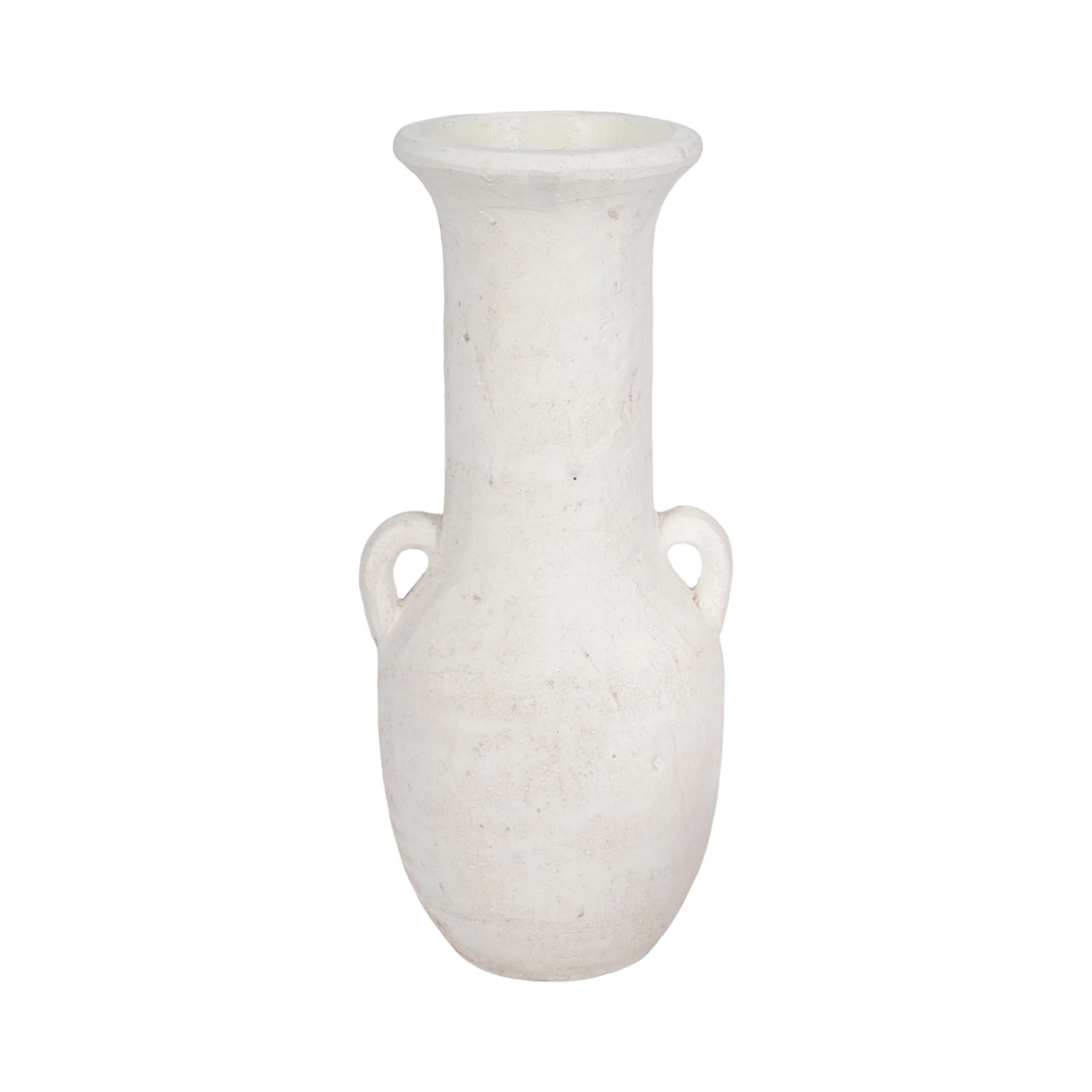 19" Nomad Vase Rough Finish, White