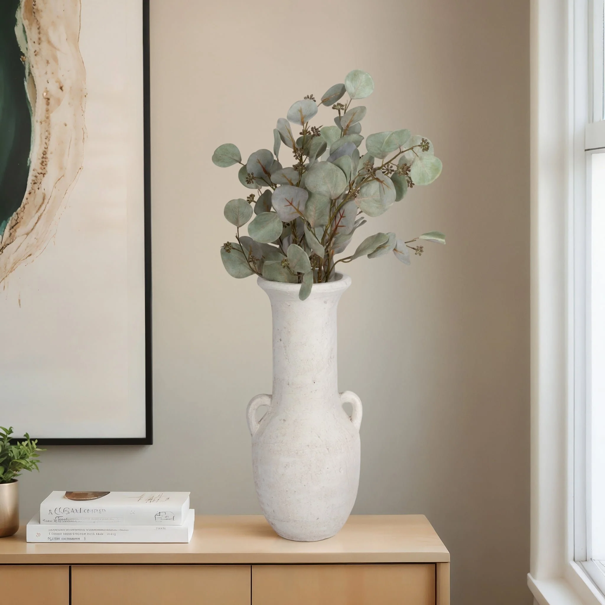 19" Nomad Vase Rough Finish, White - Image 10