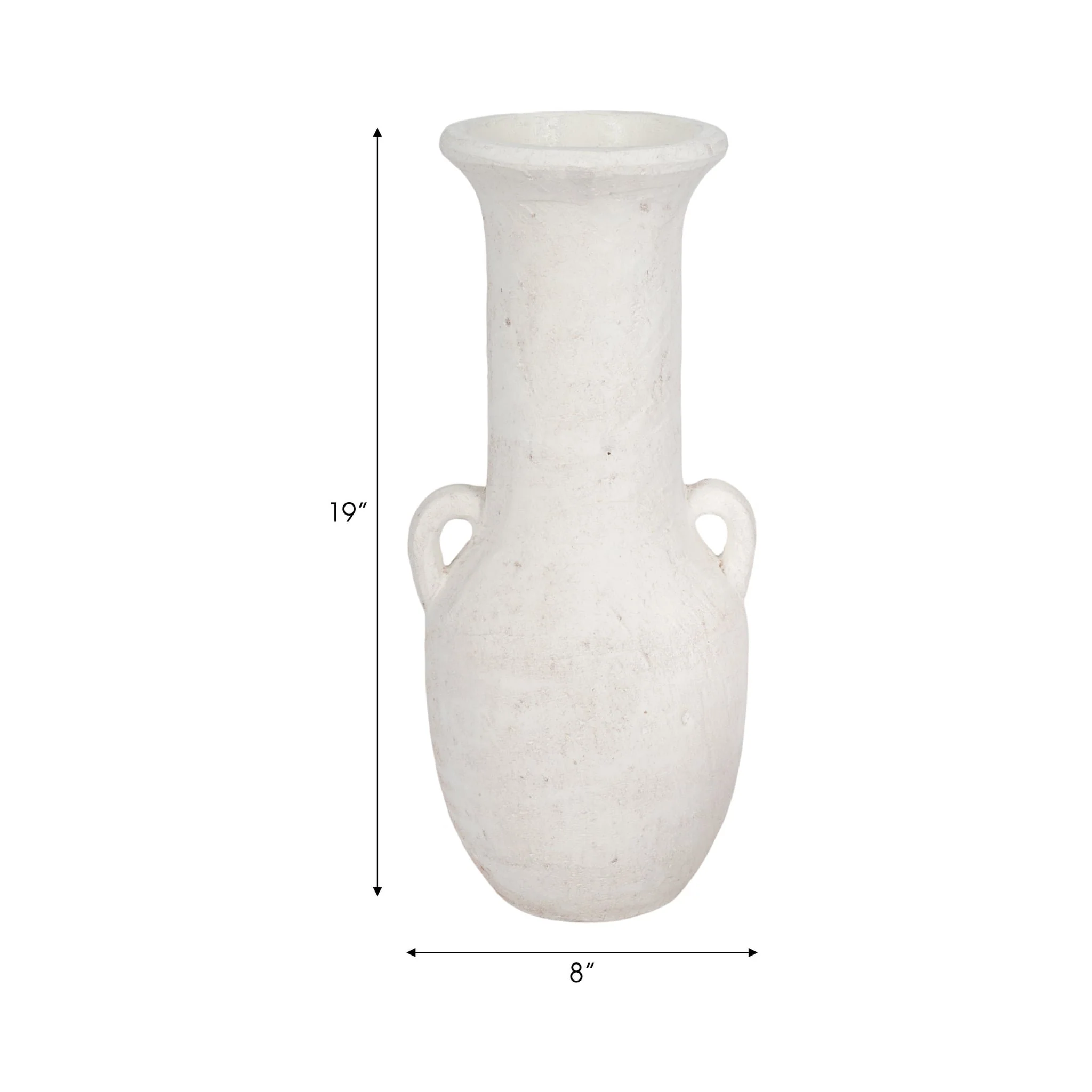19" Nomad Vase Rough Finish, White - Image 8