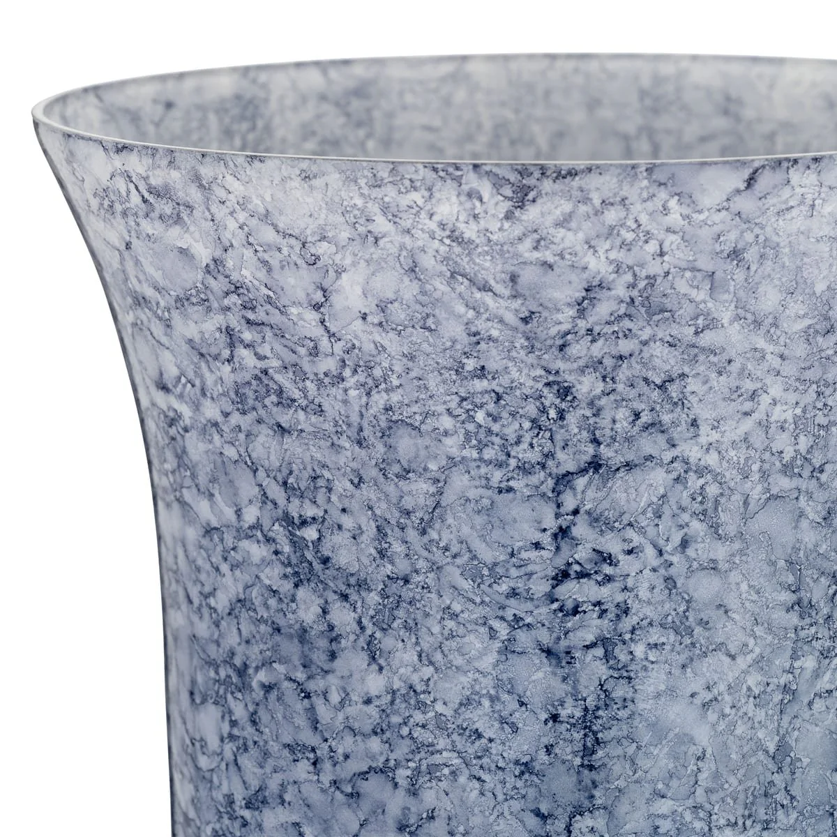 20", Glass Vase W/metal Base, Blue - Image 4