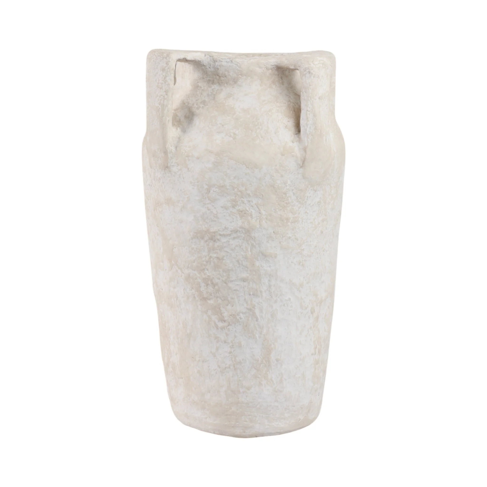 20x12" Paper Mache Handle Vase, White - Image 3