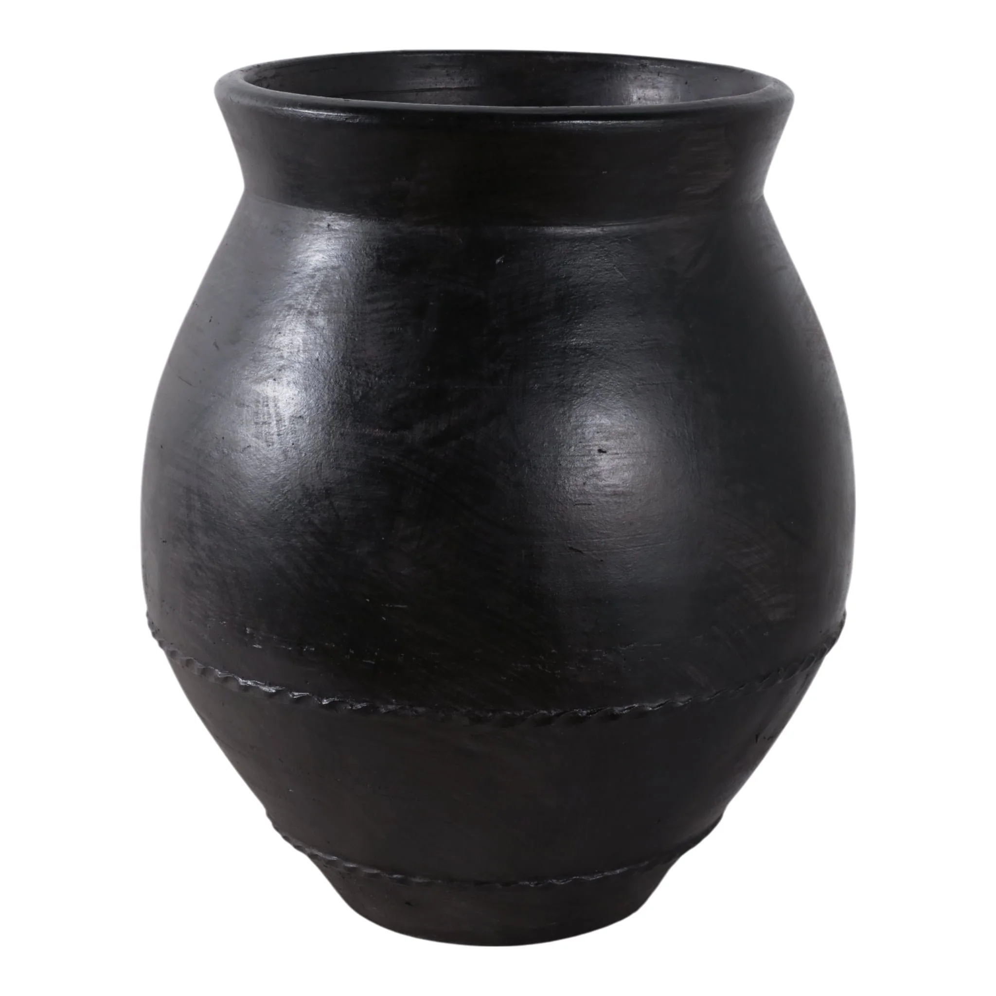 20x18" Traditional Terracotta Vase, Black - Image 3