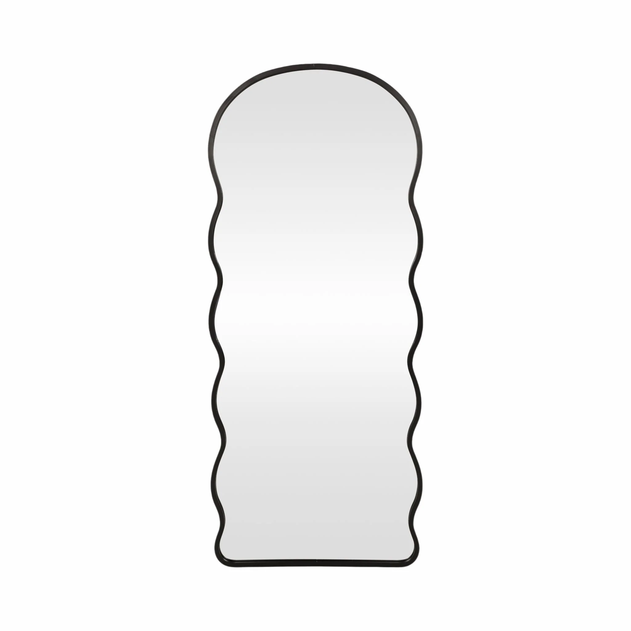 23x55" Curvy Edged Leaner Mirror, Black