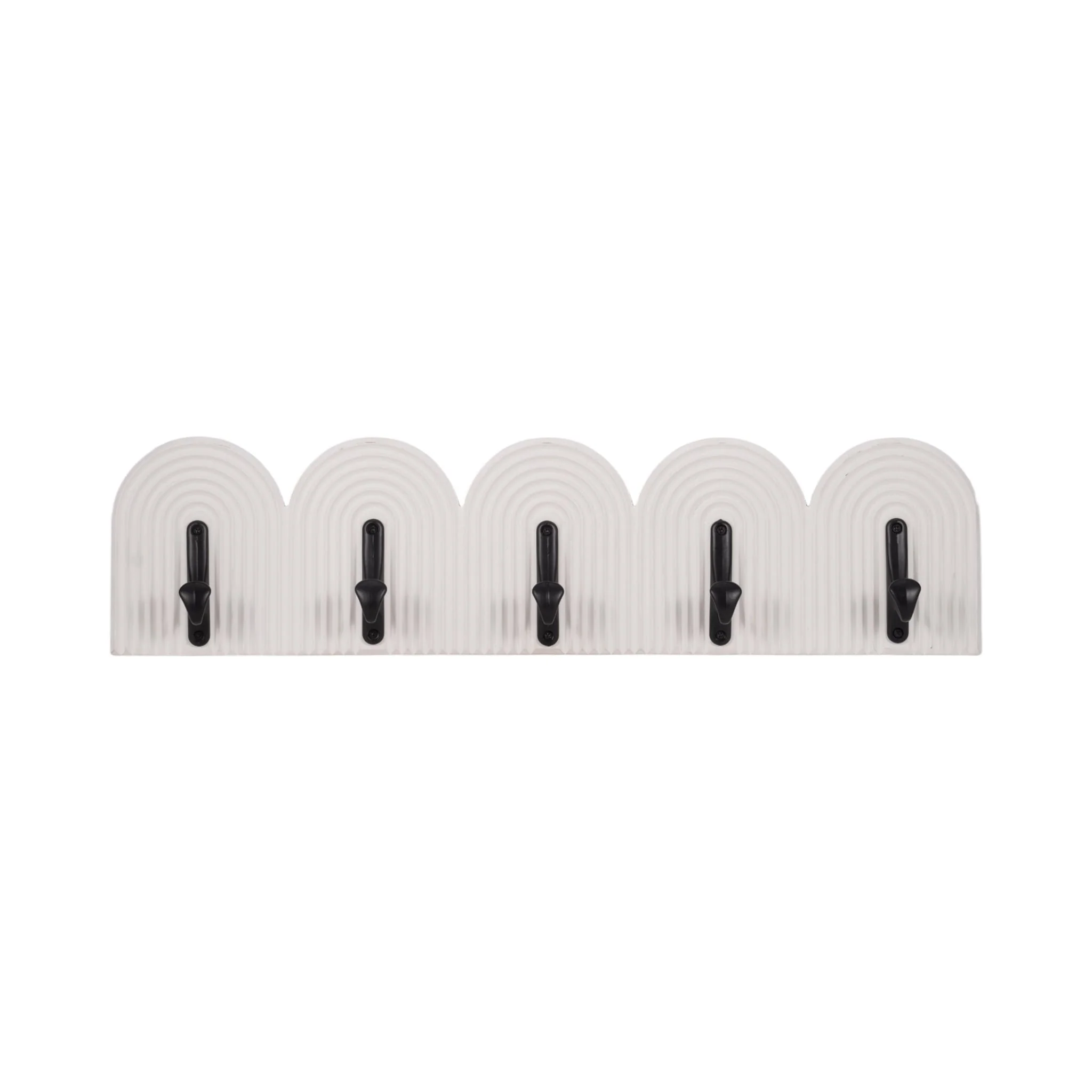 24" 5-arch Wall Hooks, White