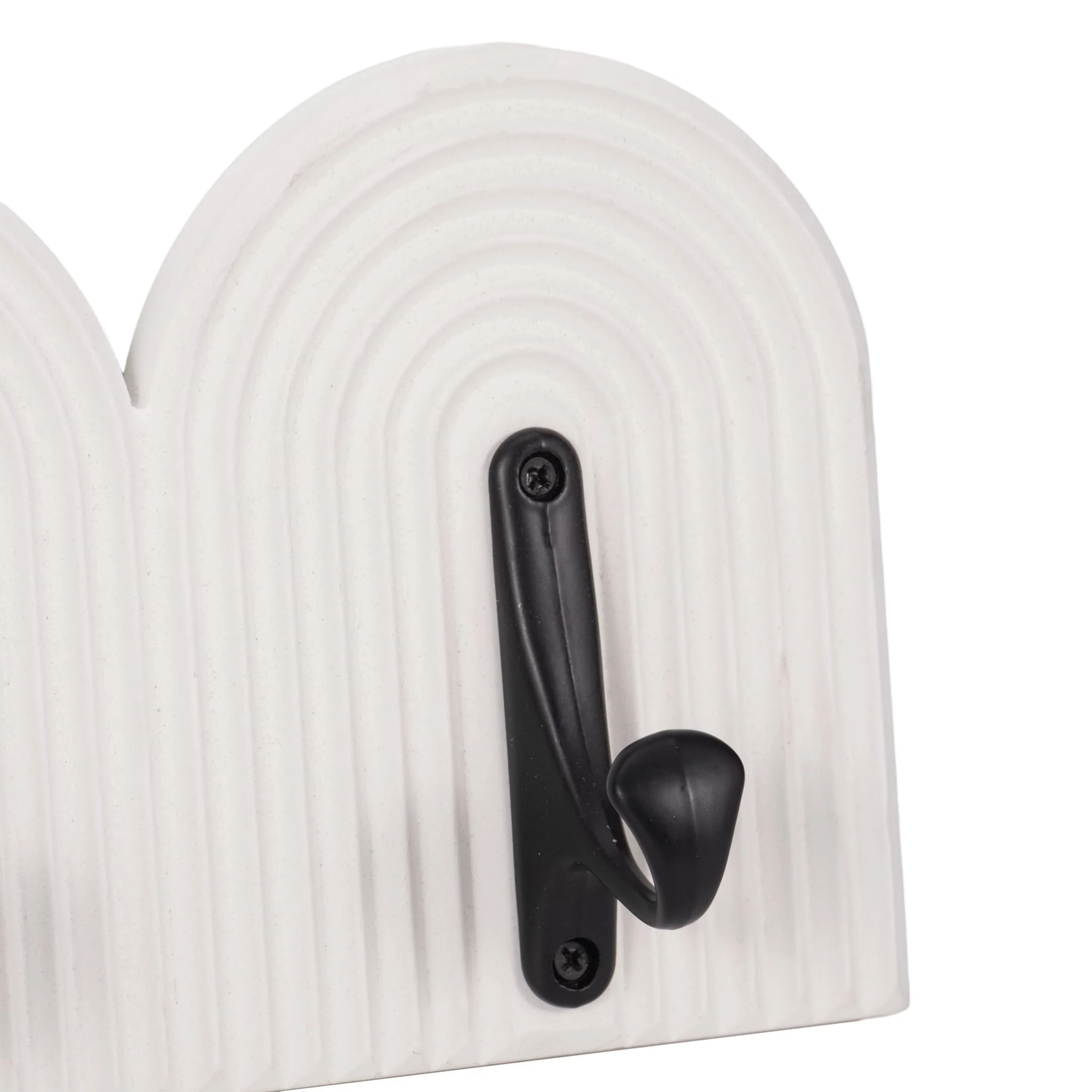 24" 5-arch Wall Hooks, White - Image 4