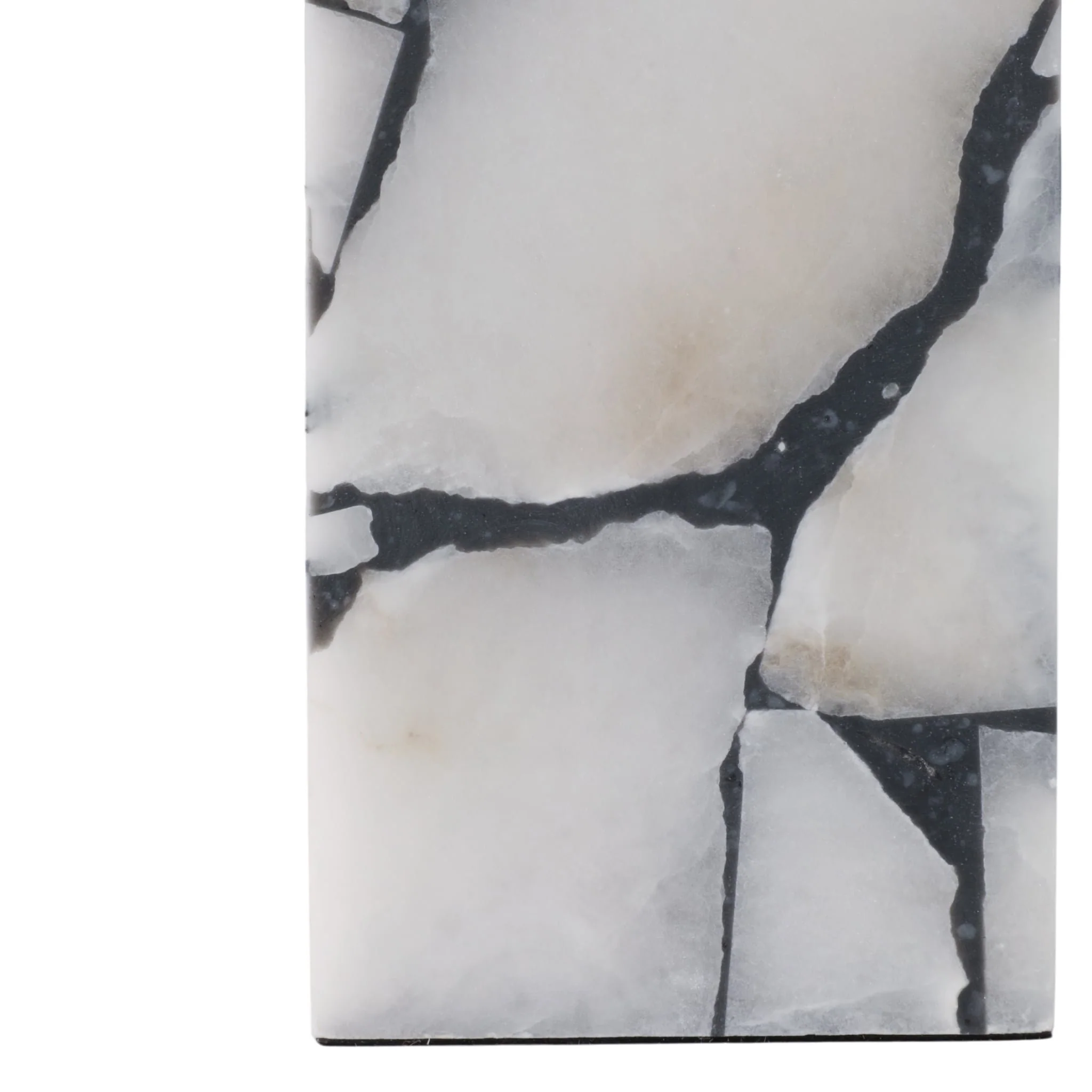24x12" Alabaster Pieces Table Lamp, White - Image 5