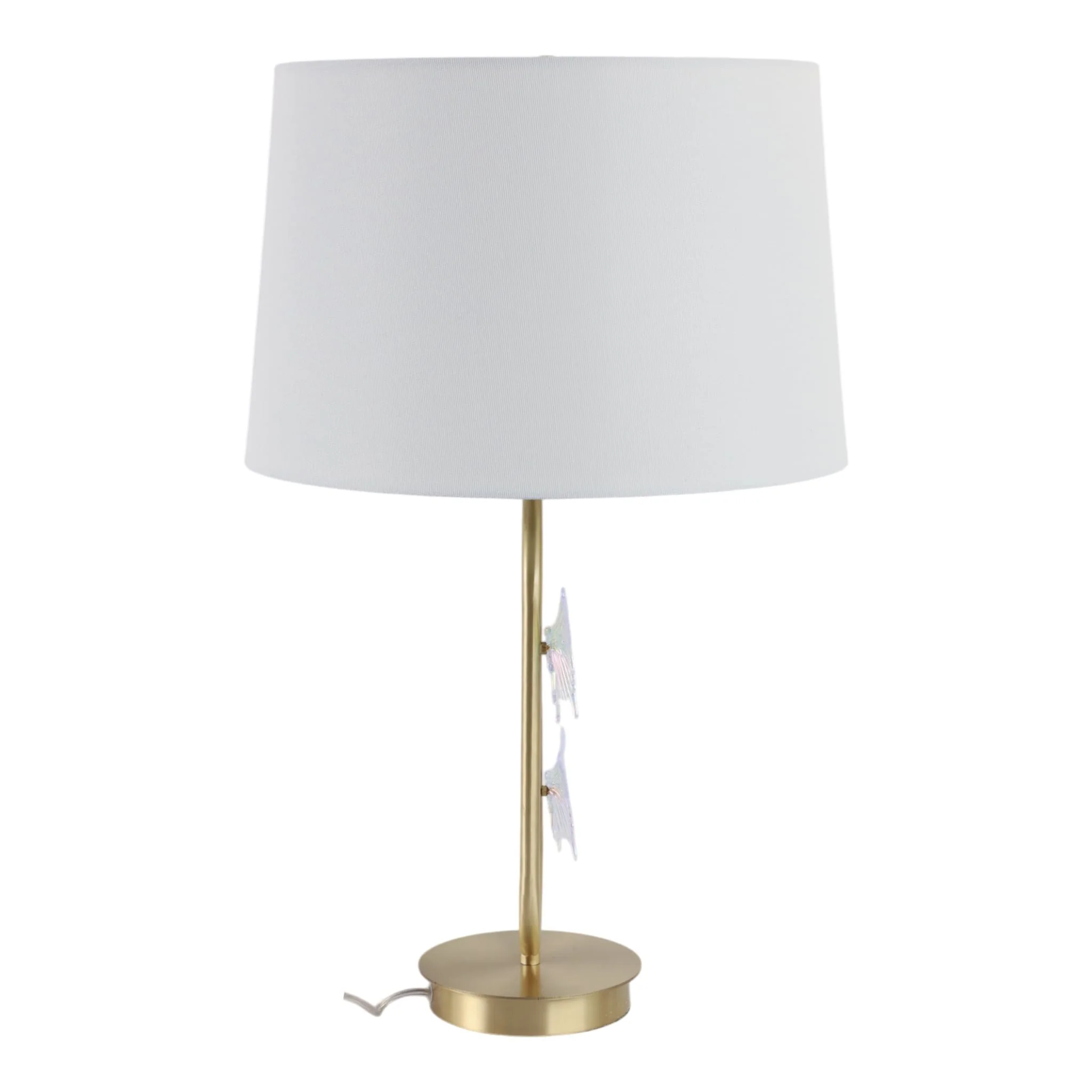 24x15" Metal Table Lamp With Glass Butterflies, Go - Image 3