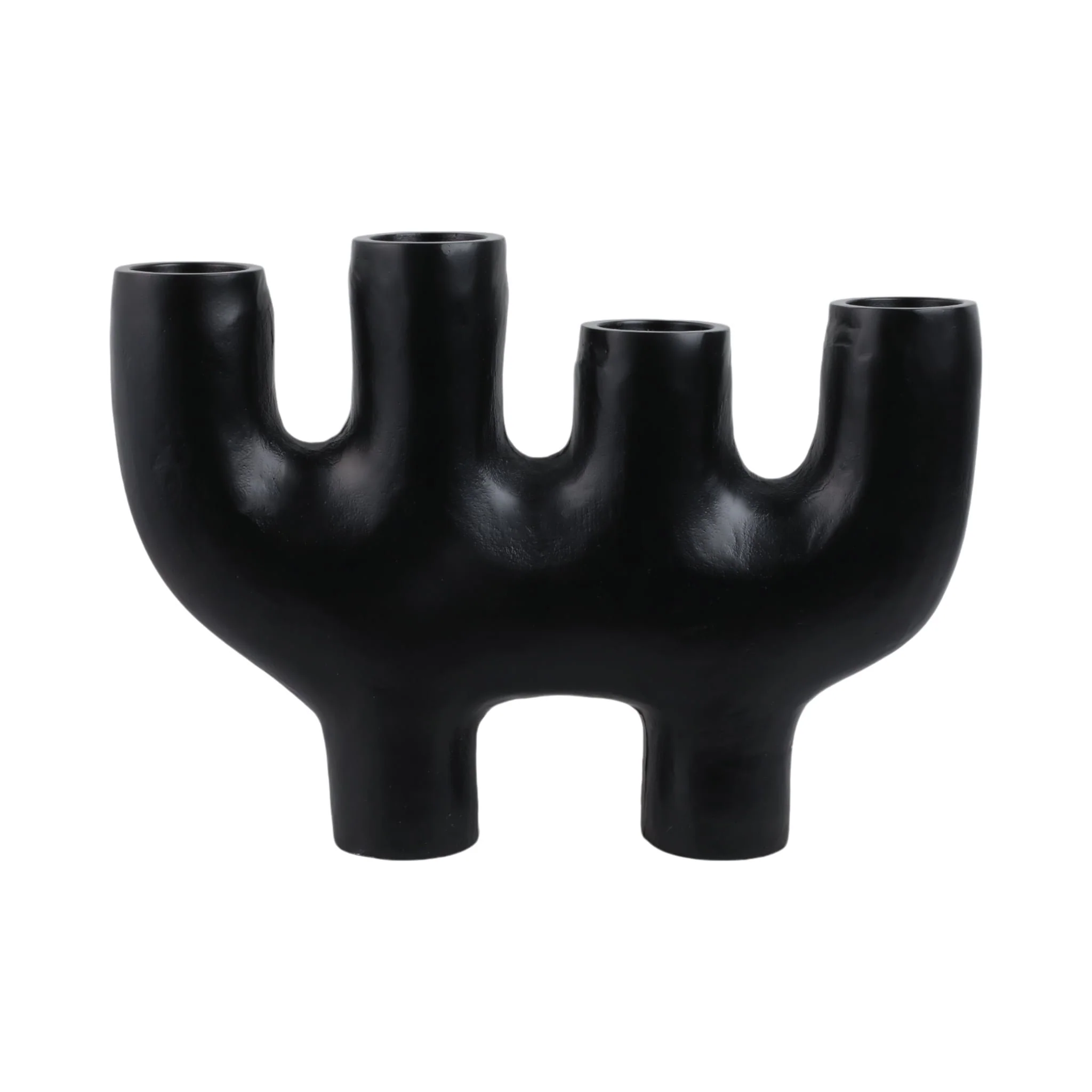 24x18" Sculptural 4-pillar Holder, Black