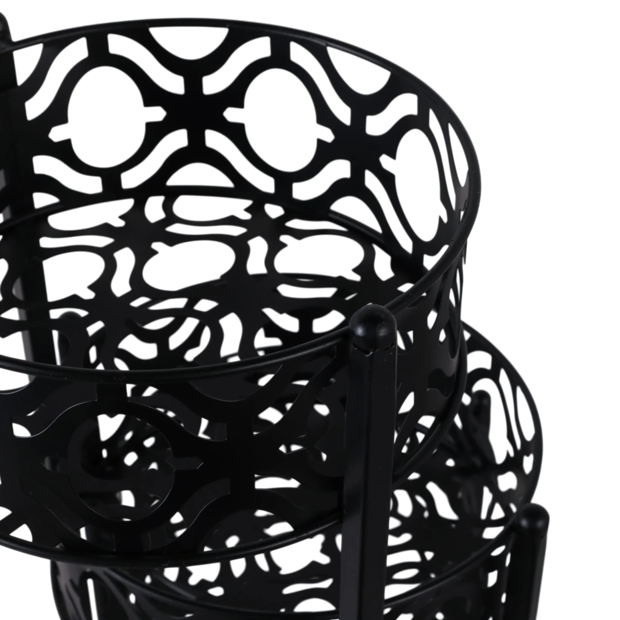 29" Folding 3-tier Plant Stand, Black - Image 5