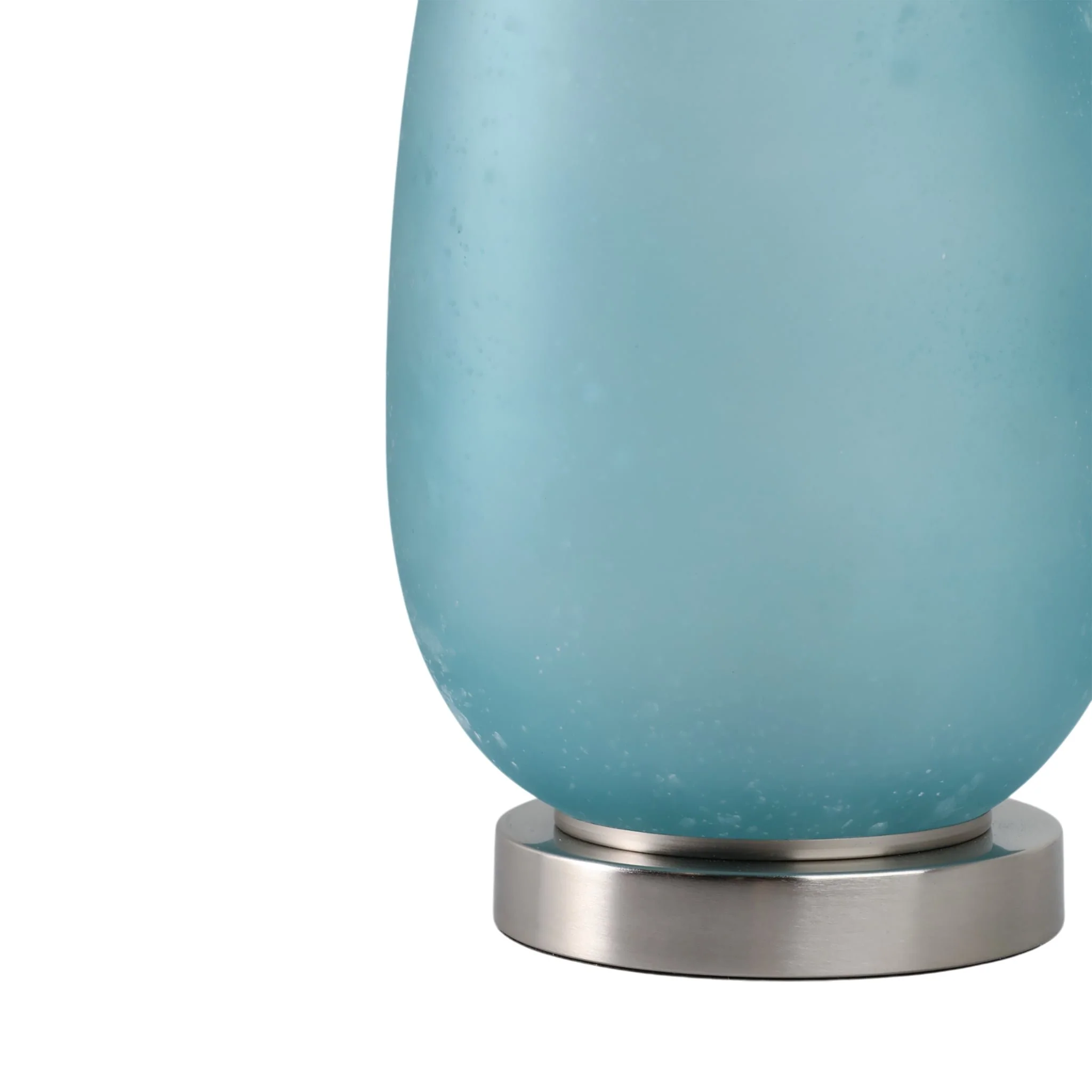 29x17" Frosted Glass Table Lamp, Blue - Image 5