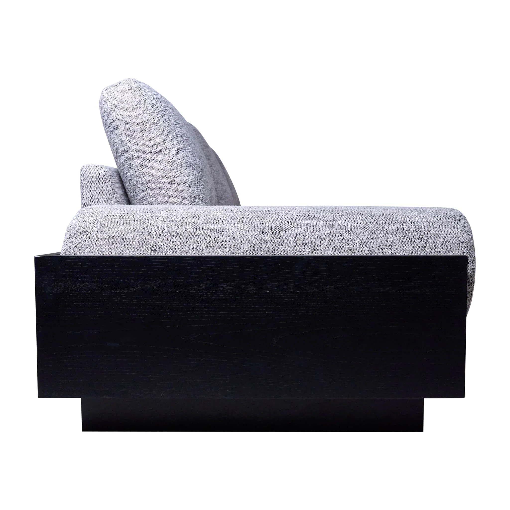 3- Seater Bolster Sofa - Black Wood Base - Tan/blk - Image 3
